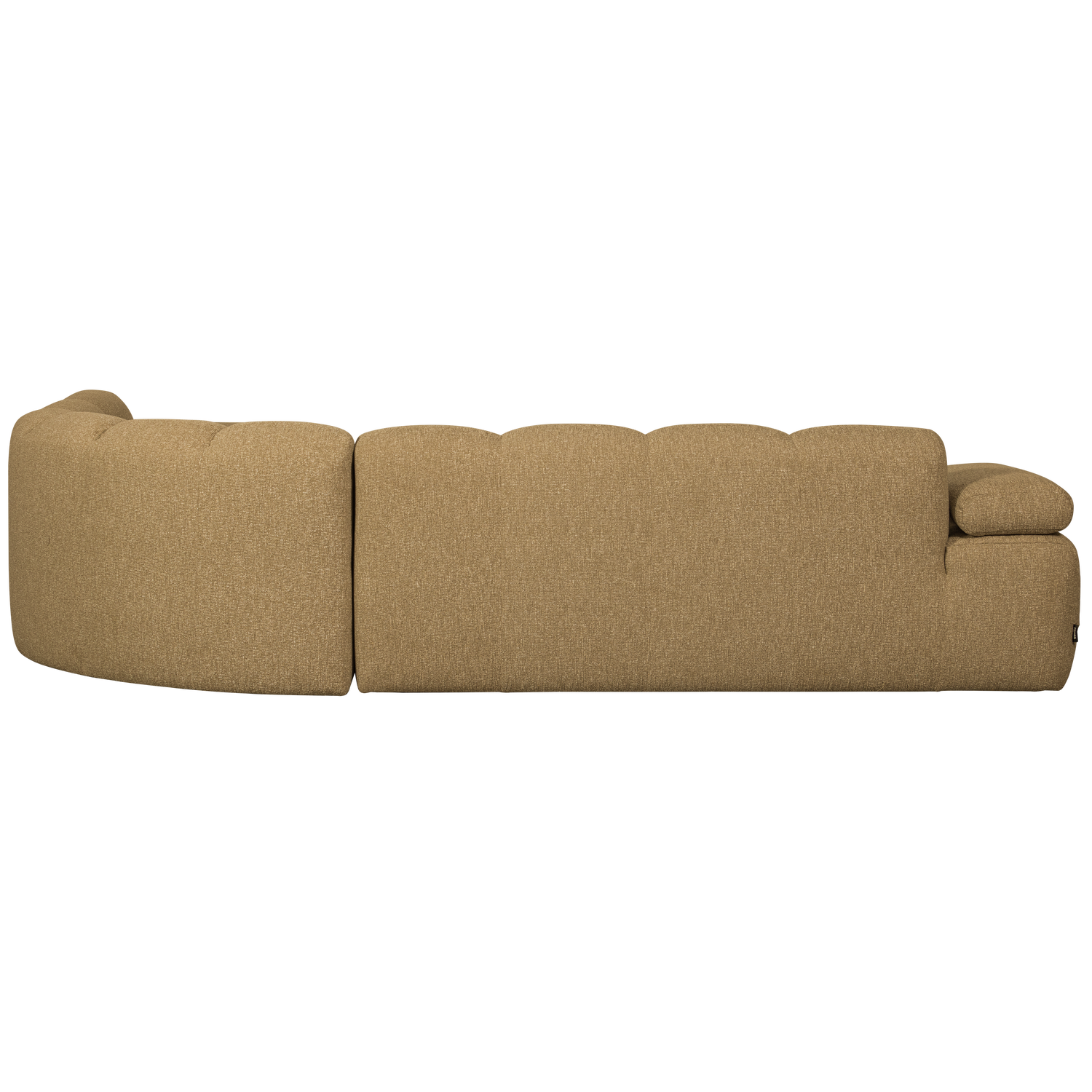 Right-facing modular corner sofa for 6 people MOJO honey mélange boucle