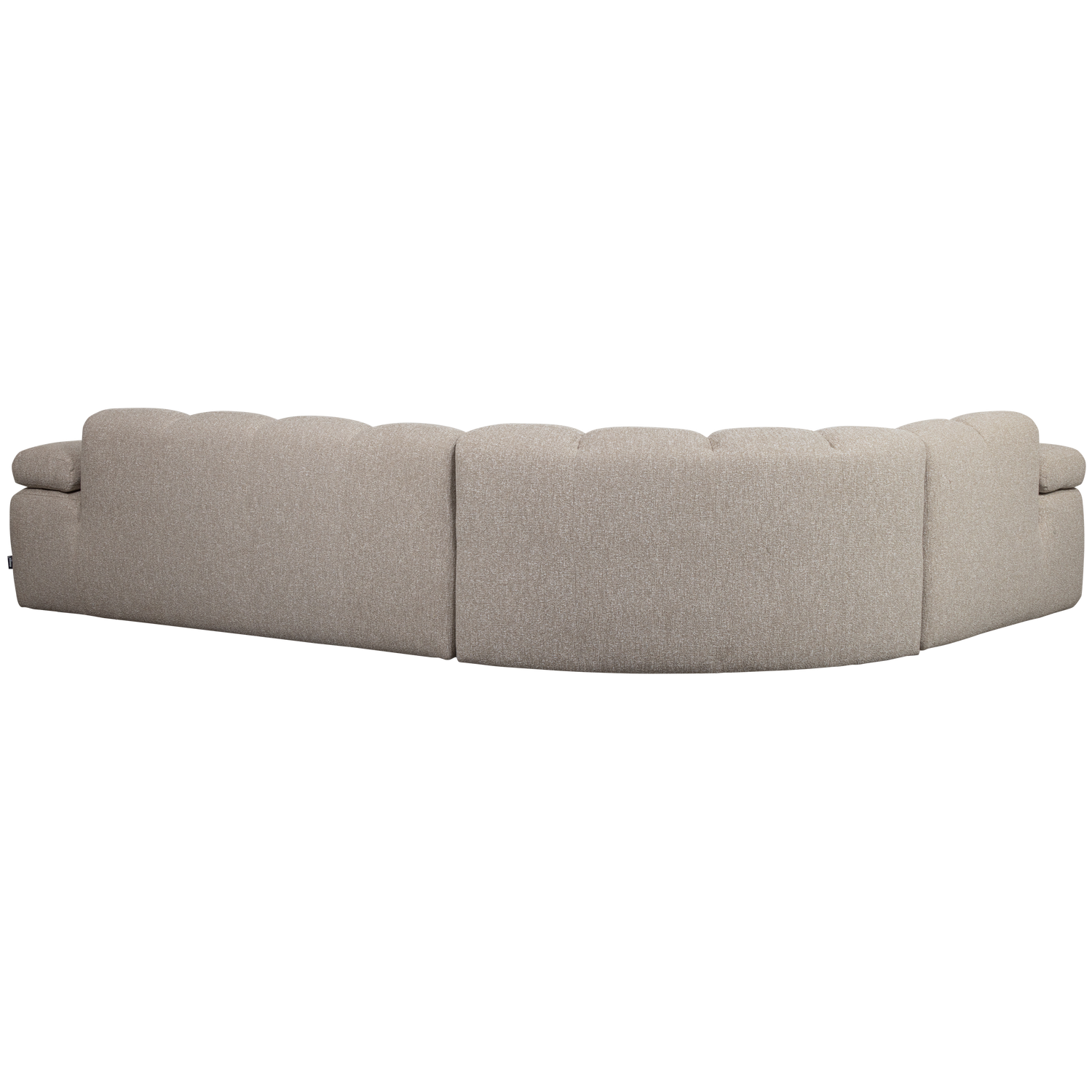 Left-facing modular sofa for 6 people MOJO sand mélange boucle