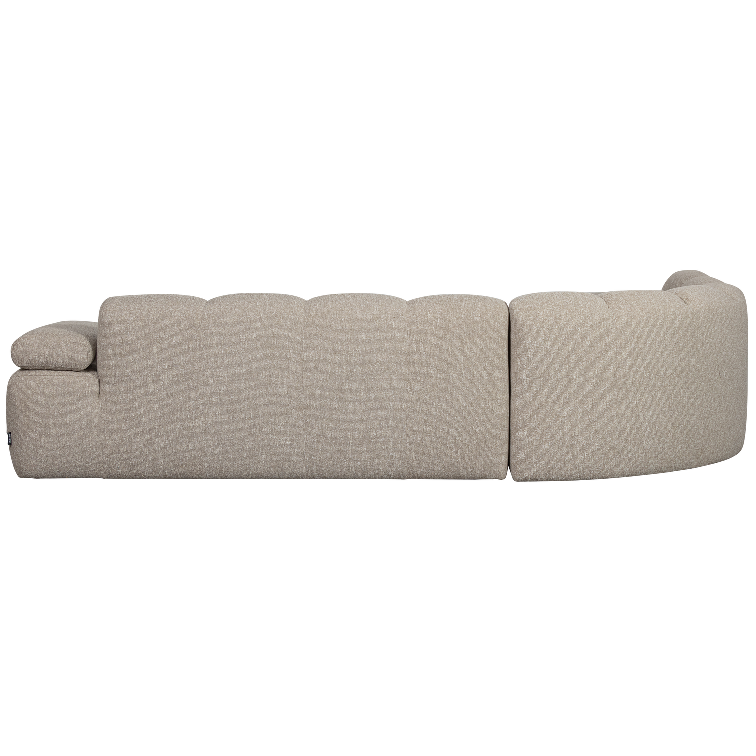 Left-facing modular sofa for 6 people MOJO sand mélange boucle