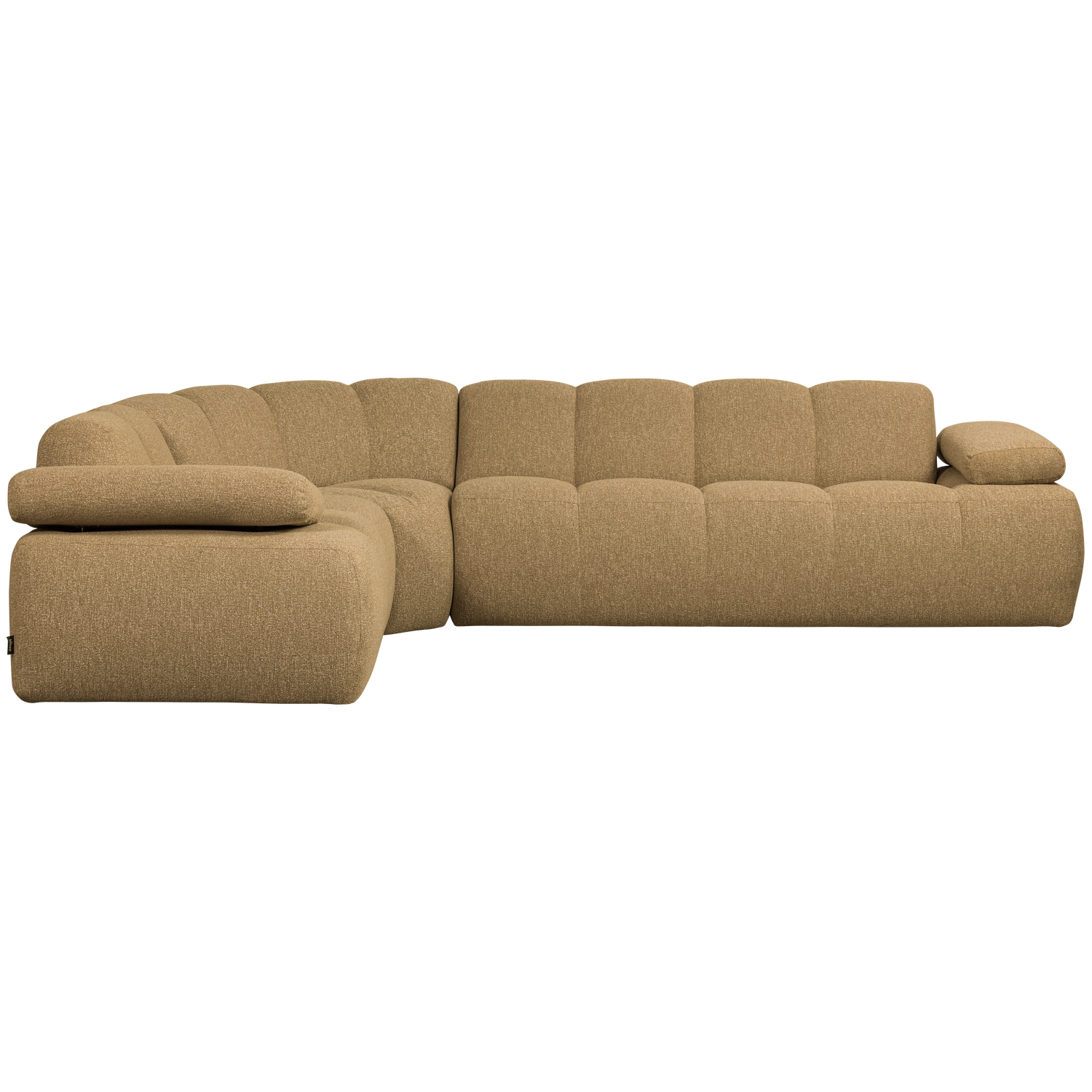 Modularer Ecksofa linksseitig für 6 Personen MOJO honigfarbener Melange Boucle