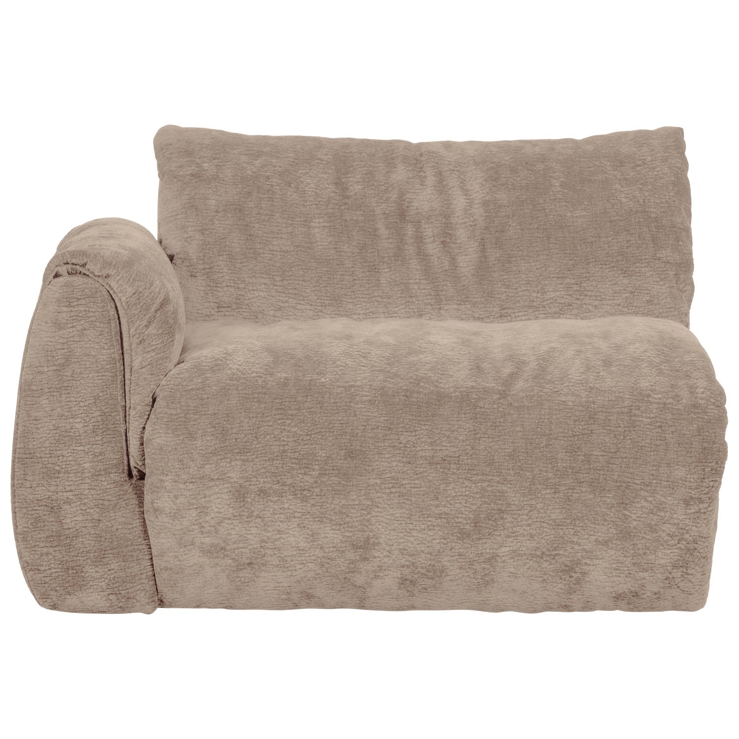 Sofa modułowa BAGGY 3D - element lewostronny piaskowy