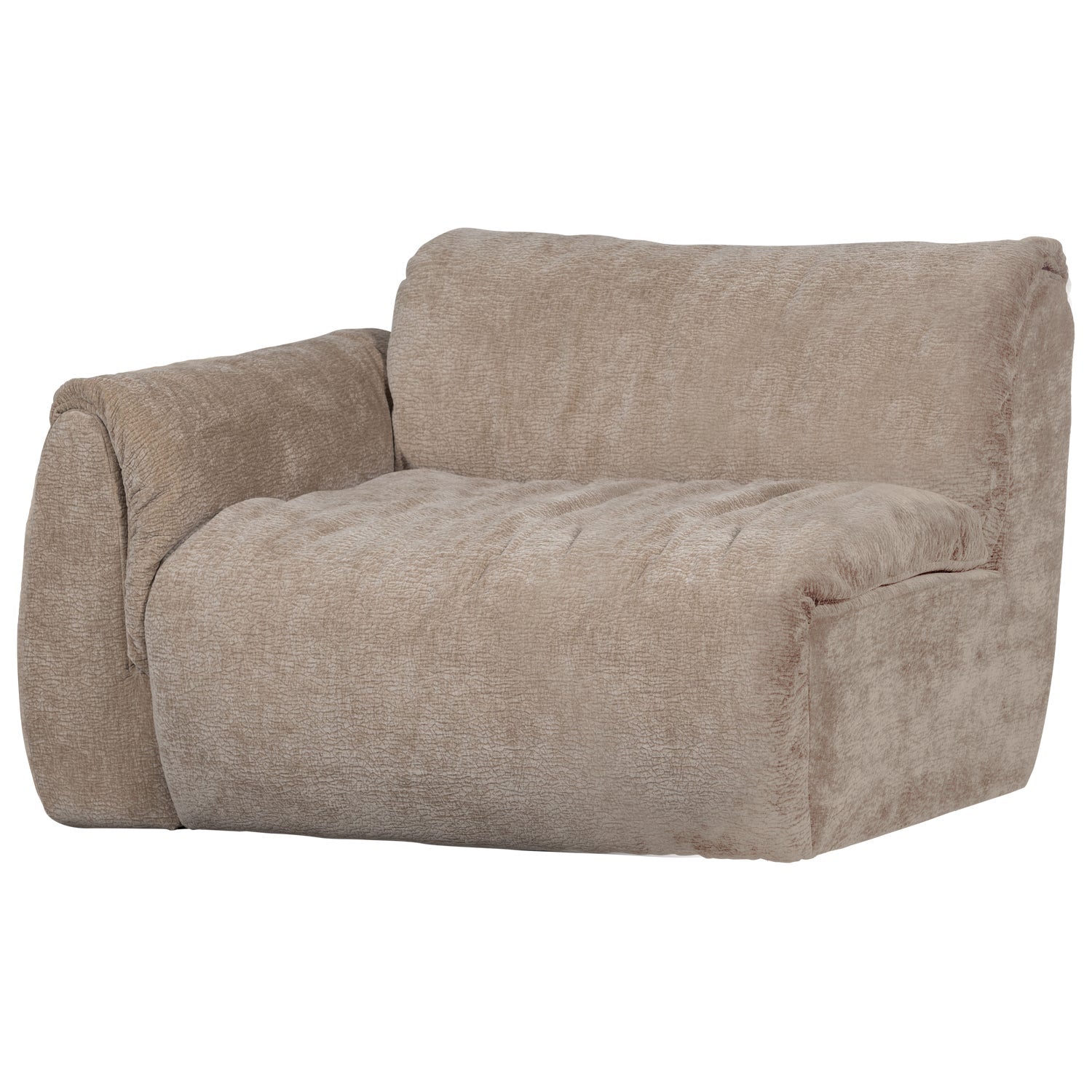 Sofa modułowa BAGGY 3D - element lewostronny piaskowy
