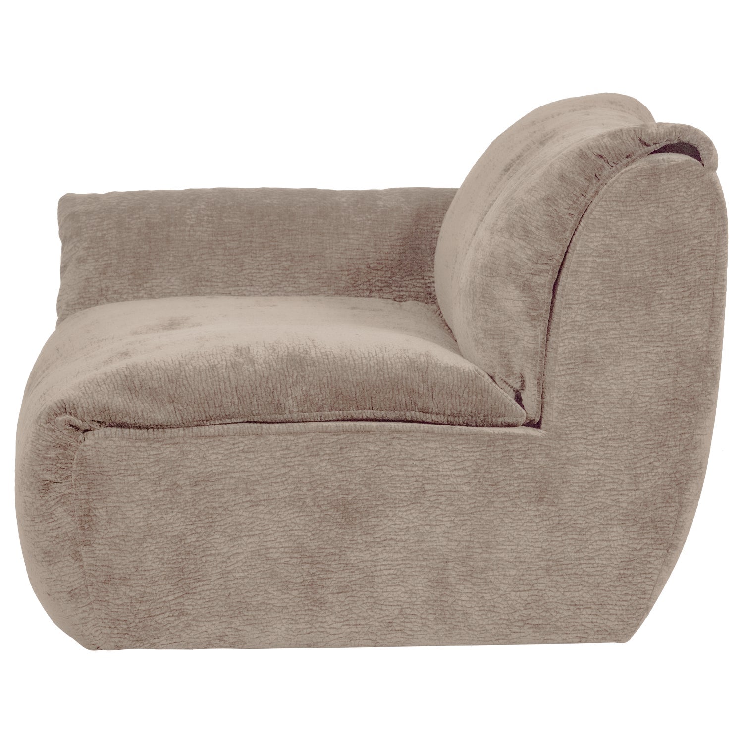 Sofa modułowa BAGGY 3D - element lewostronny piaskowy