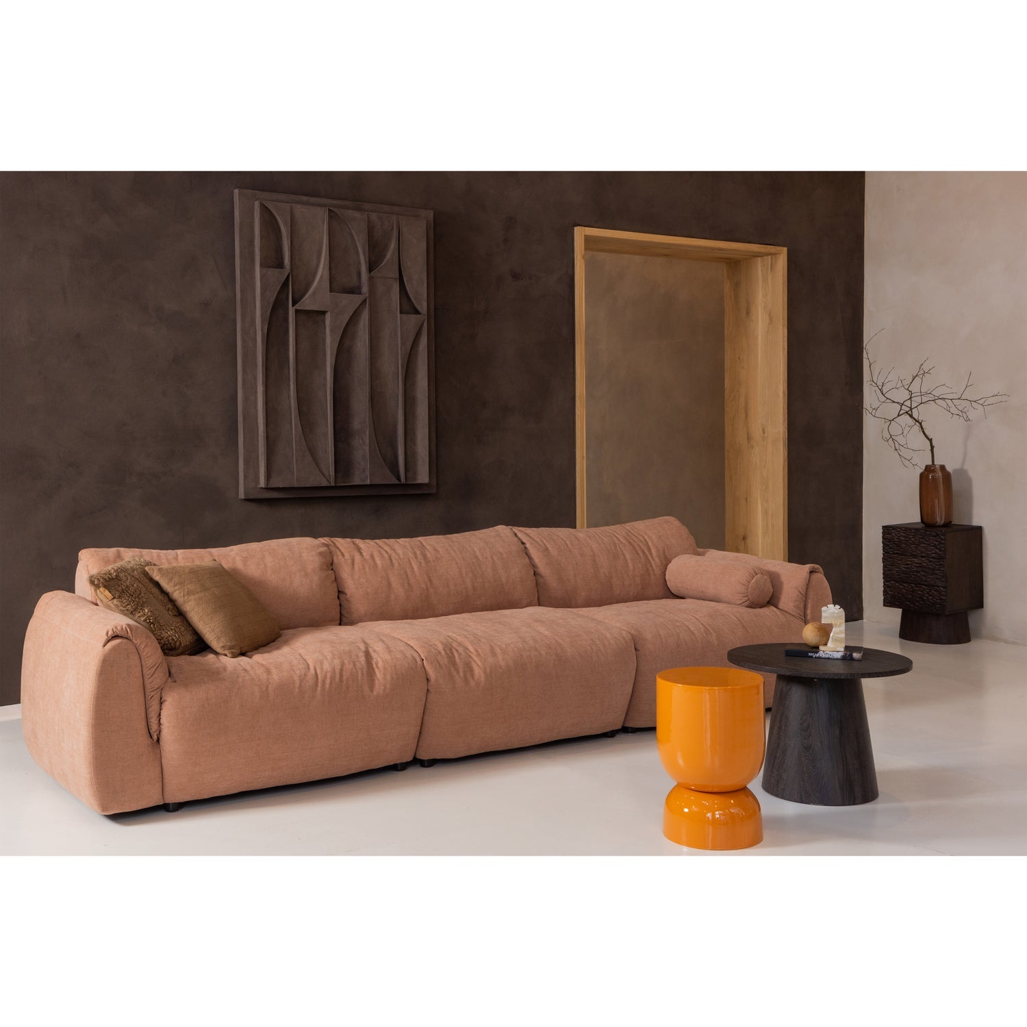 Left-facing modular sofa BAGGY - 1-seater in pink [Klaudia]