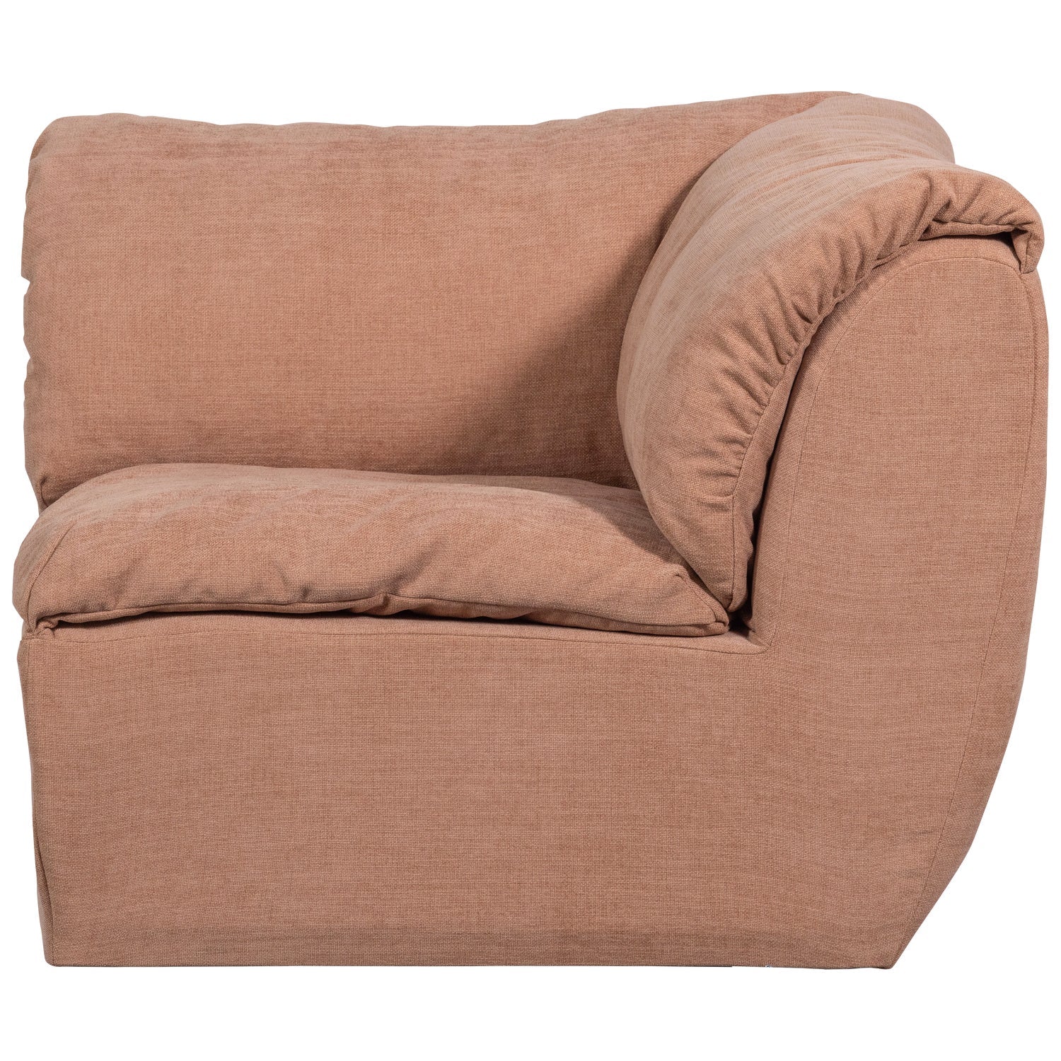 Sofa modułowa BAGGY - element narożny różowy