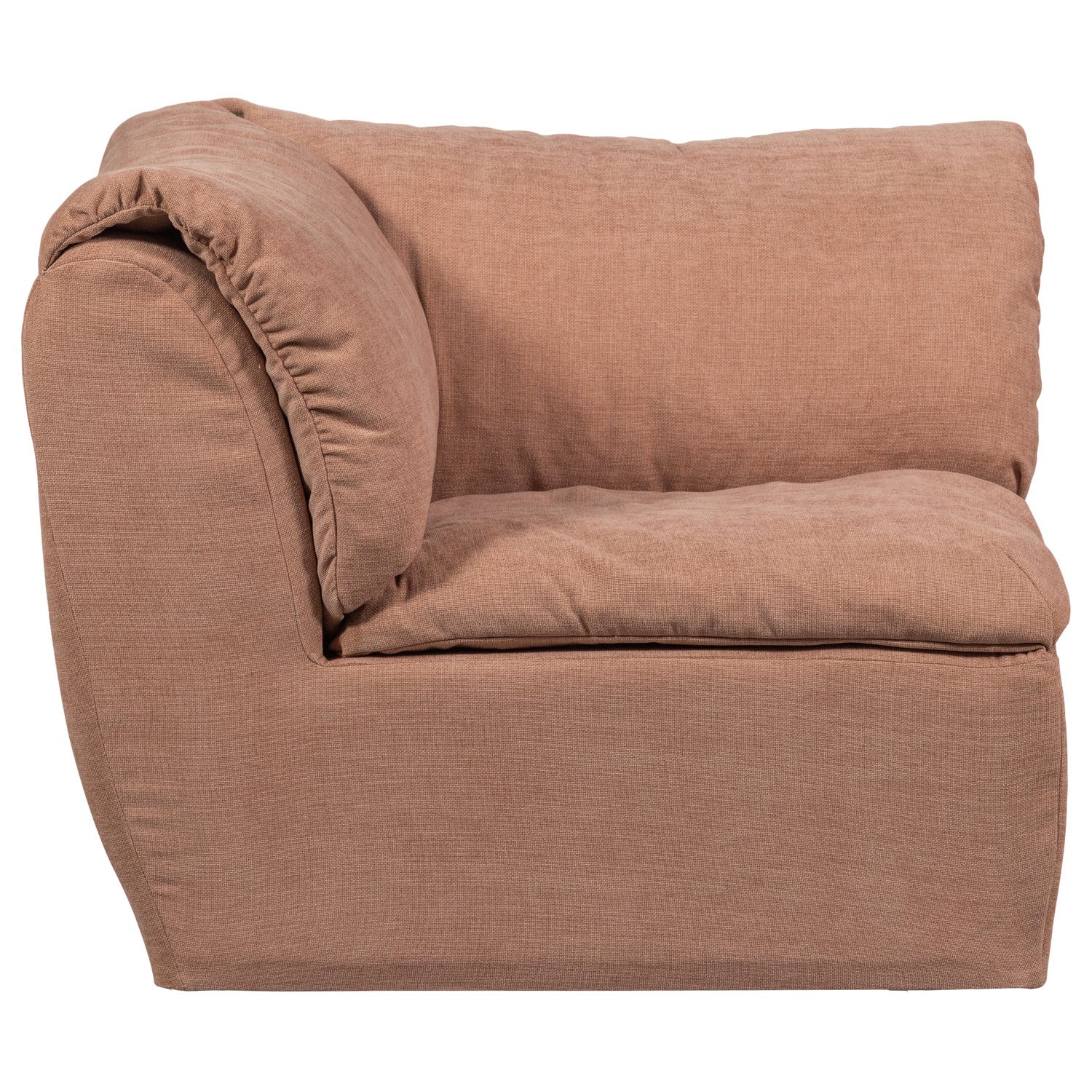 Sofa modułowa BAGGY - element narożny różowy