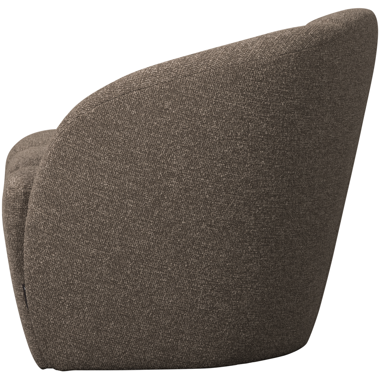 Right-facing 2-seater Sofa MOJO brown mélange boucle