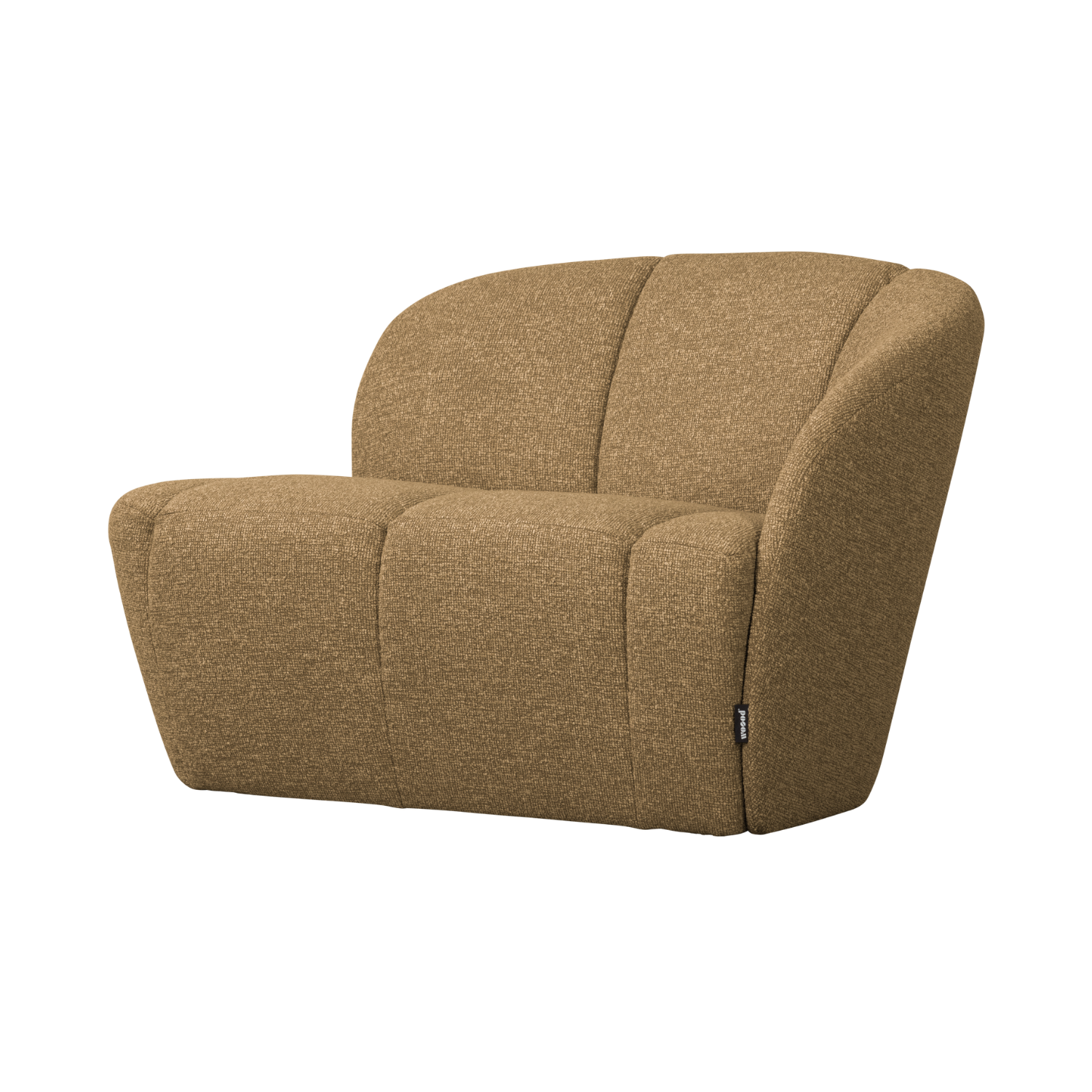 Sofa prawostronna 2-osobowa MOJO miodowy melanż boucle