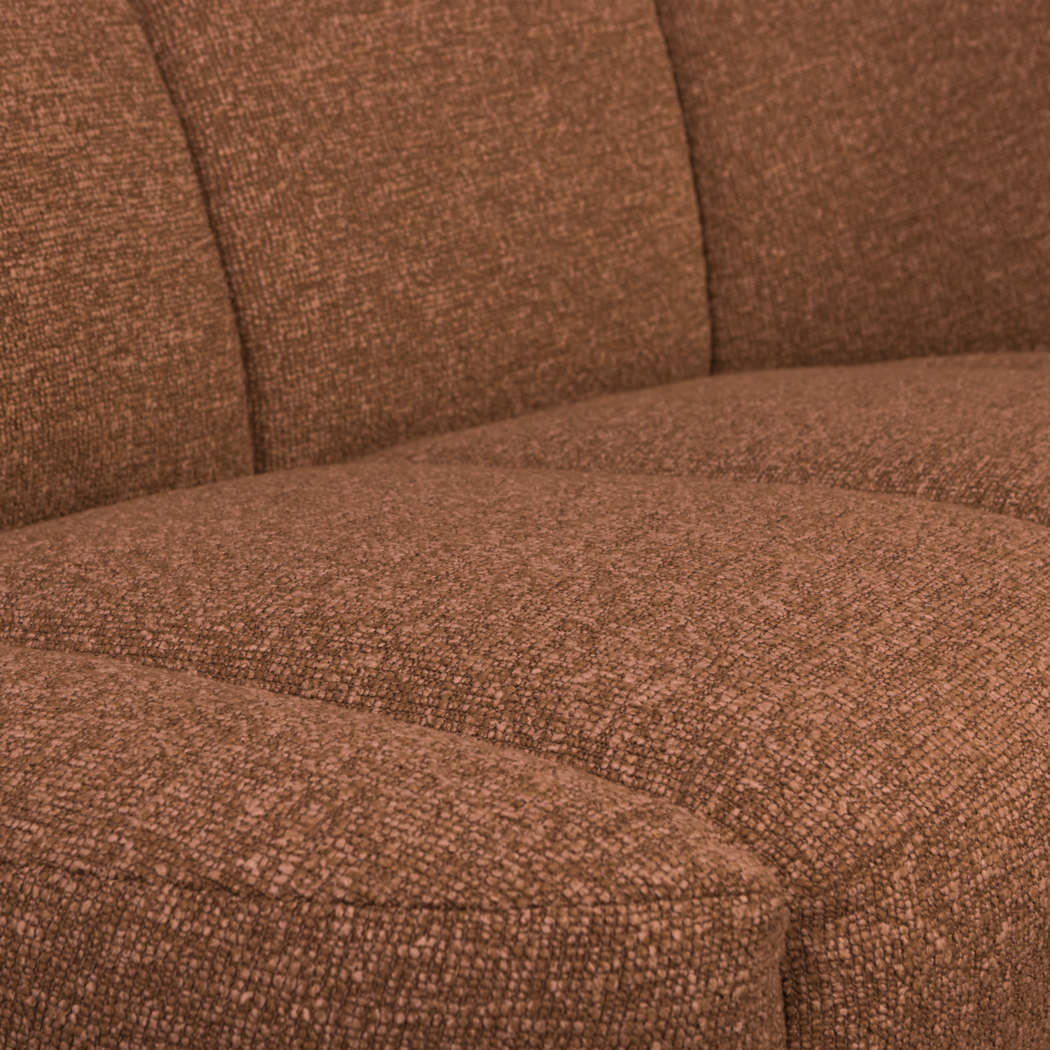 Sofa prawostronna 2-osobowa MOJO rdzawy brązowy melanż boucle