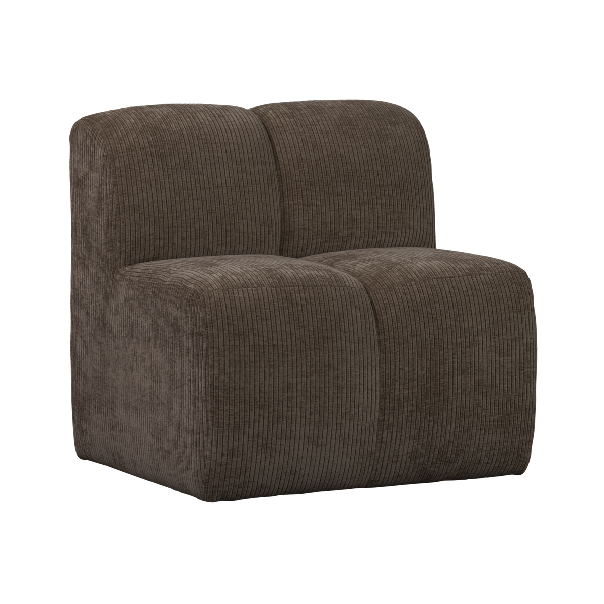 Fotel / moduł MOJO BENCH brązowy sztruks – Woood – Eye on Design
