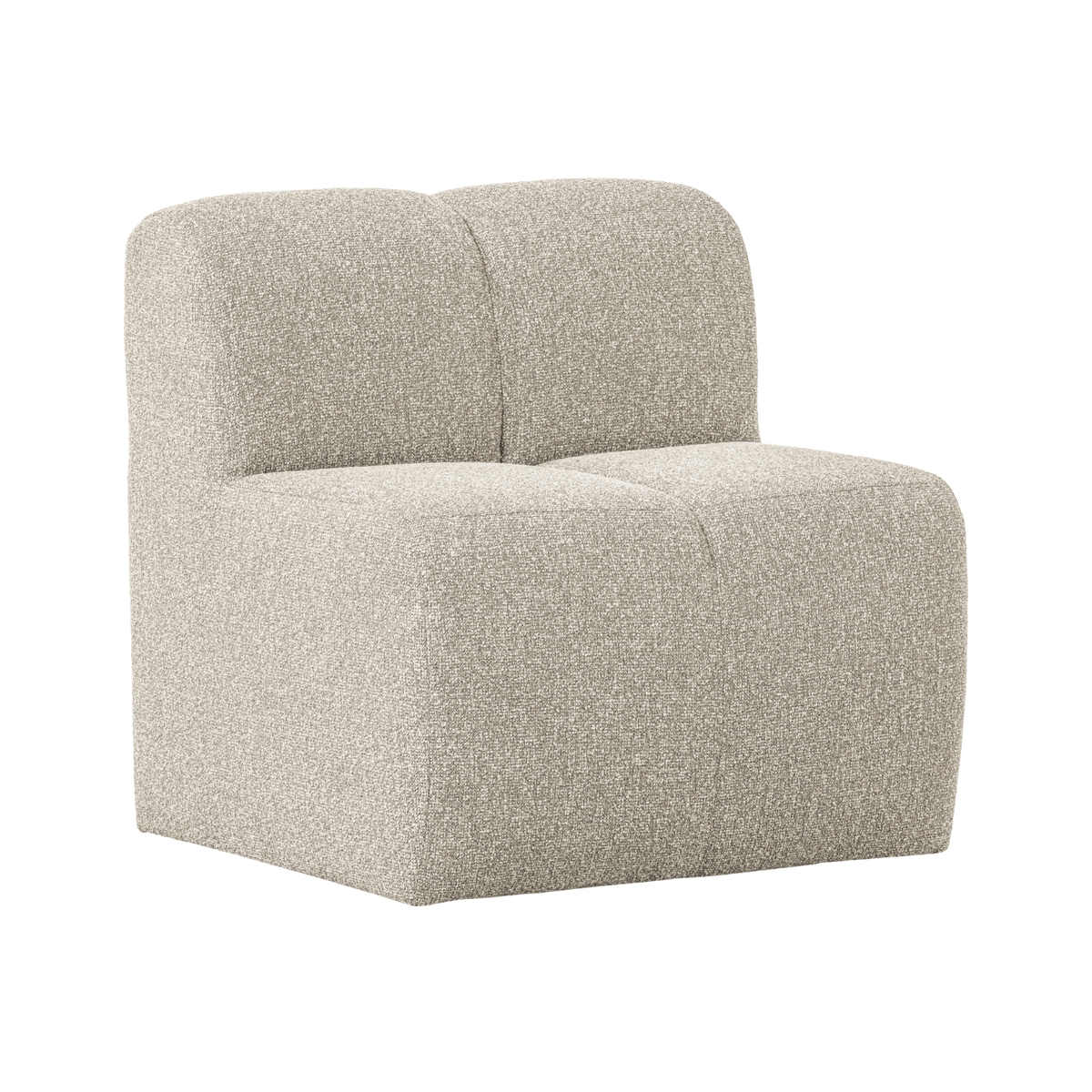 Fotel / moduł MOJO BENCH beżowy melanż boucle – Woood – Eye on Design