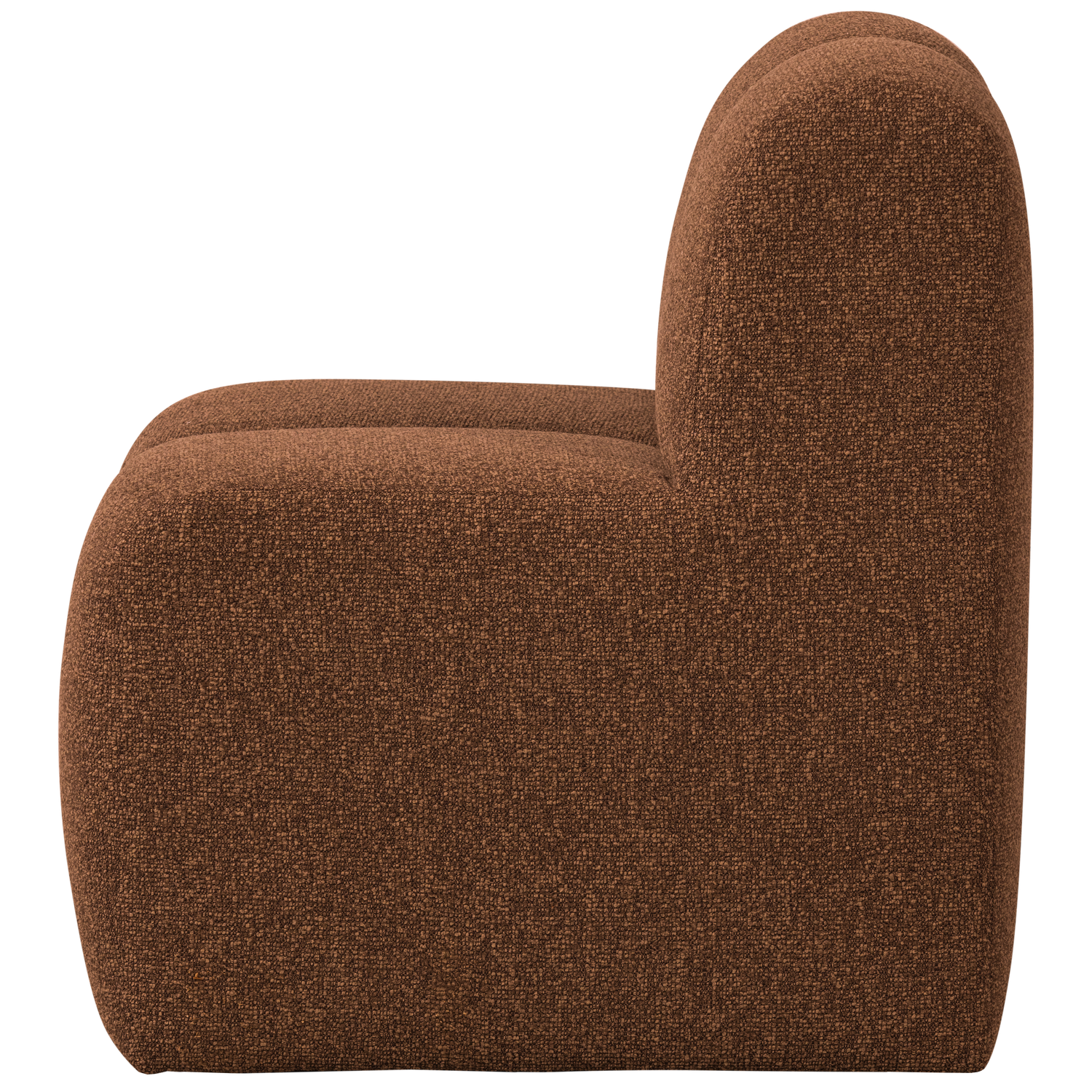 Fotel / moduł MOJO BENCH rdzawy brązowy melanż boucle