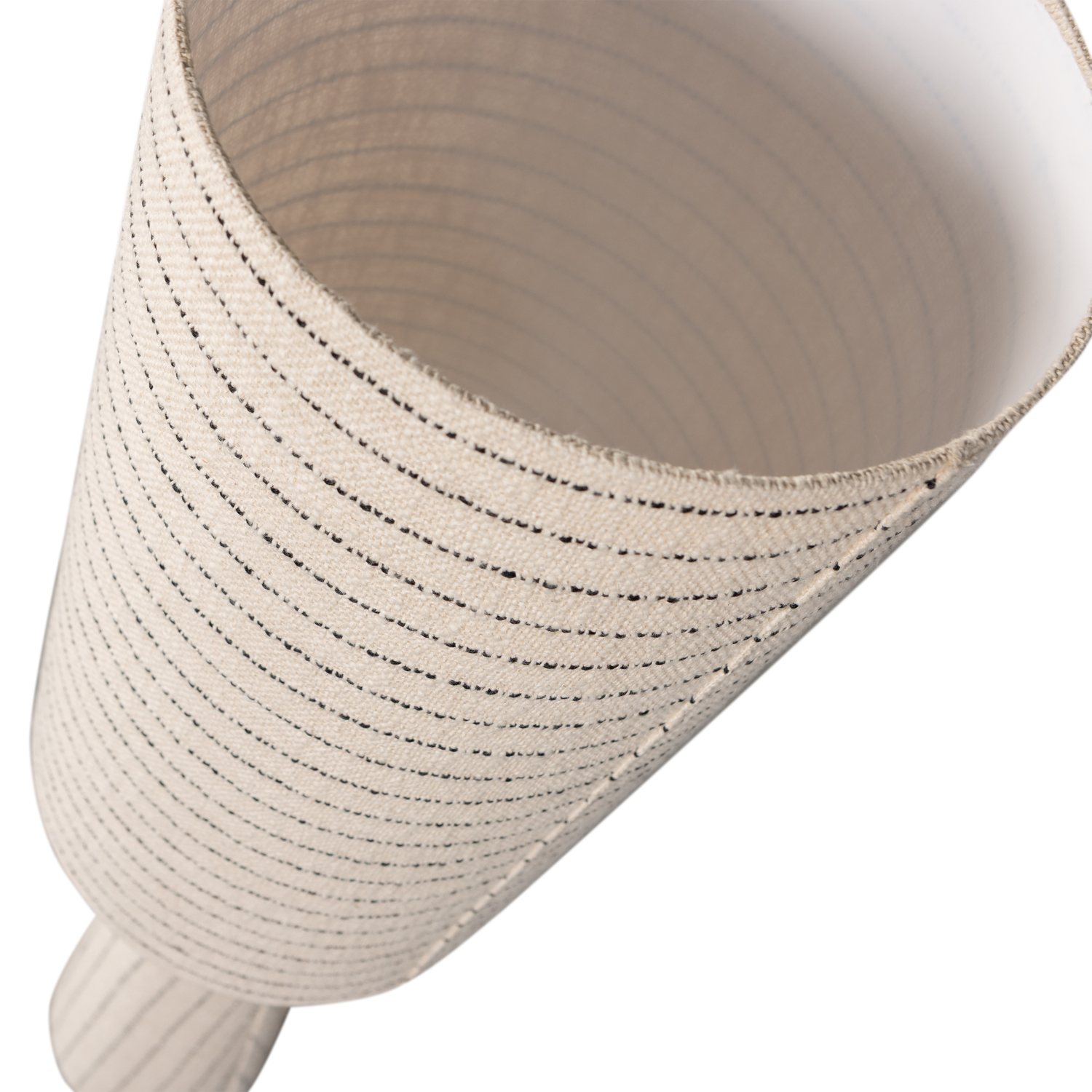 Lampa podłogowa LOFT kremowy z czarnymi pasami