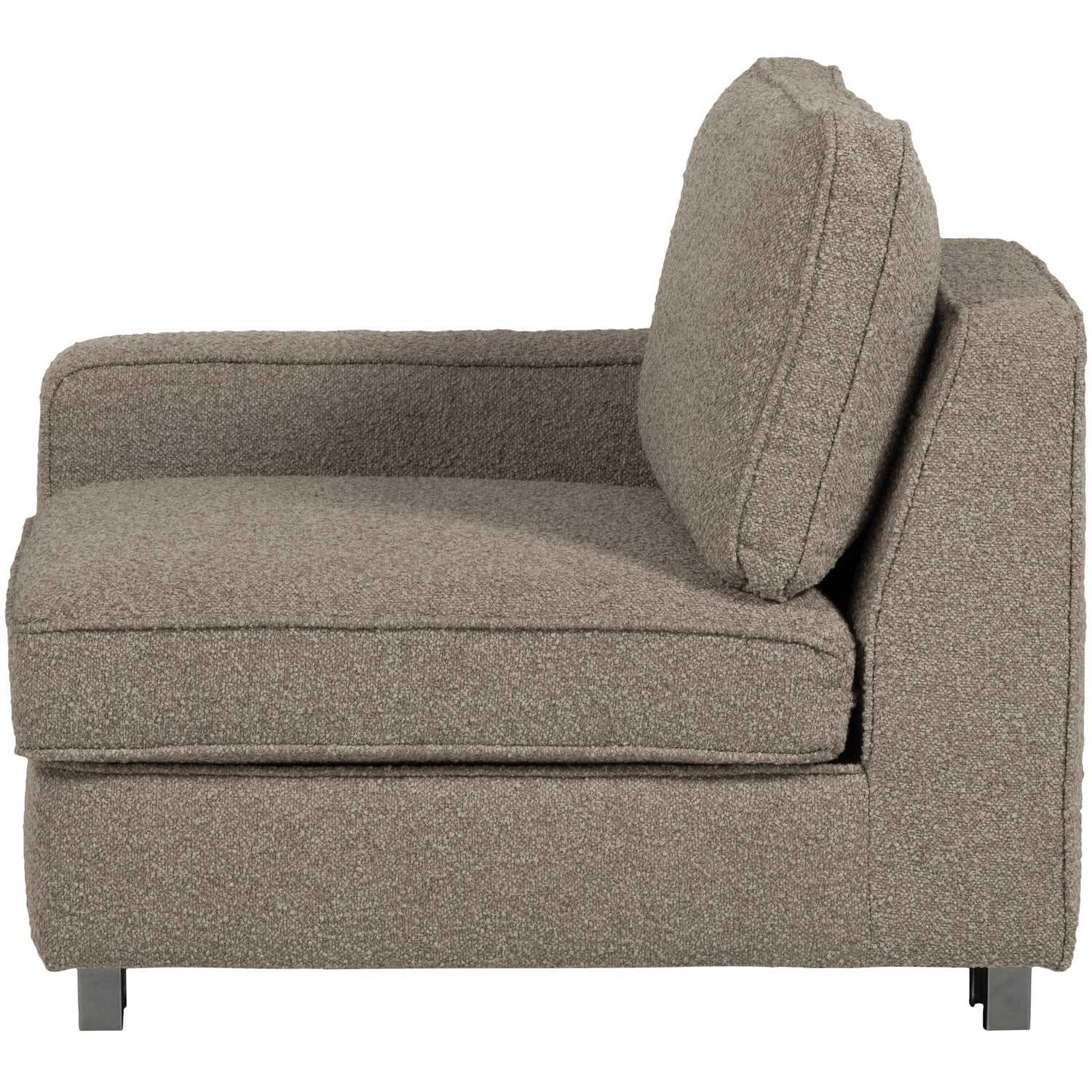 Sofa LAZY - left-side end module beige bouclé