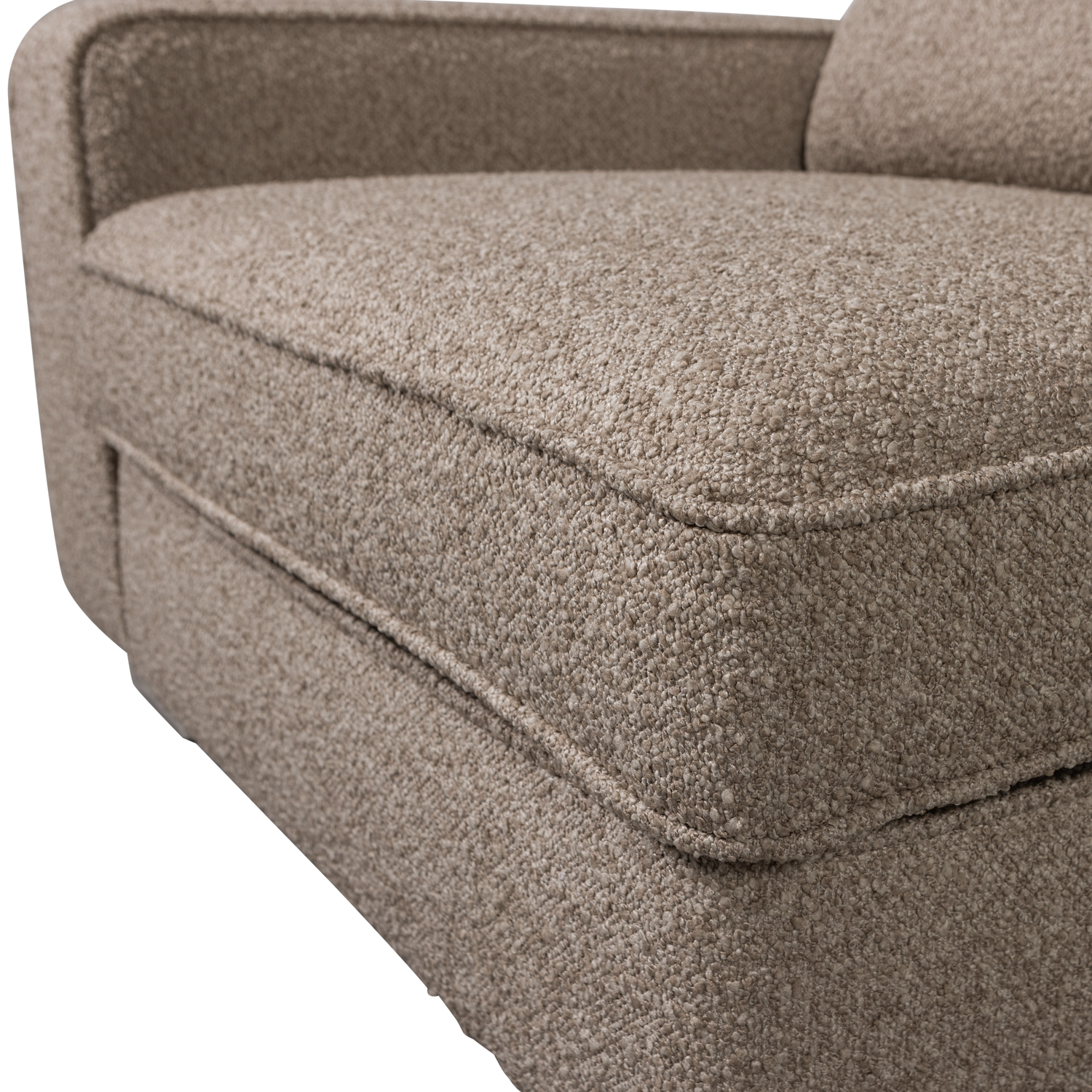 Sofa LAZY - left-side end module beige bouclé