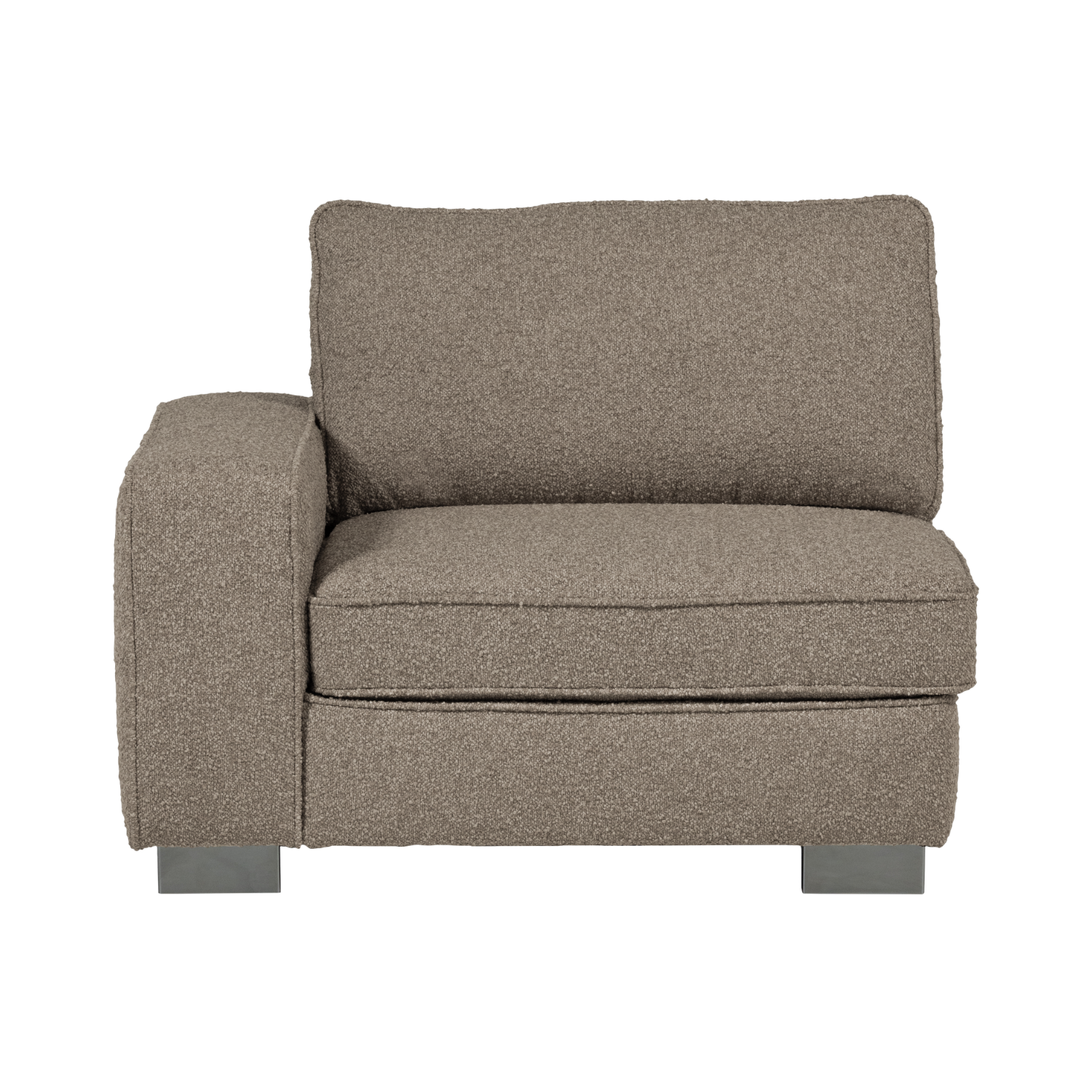 Sofa LAZY - left-side end module beige bouclé