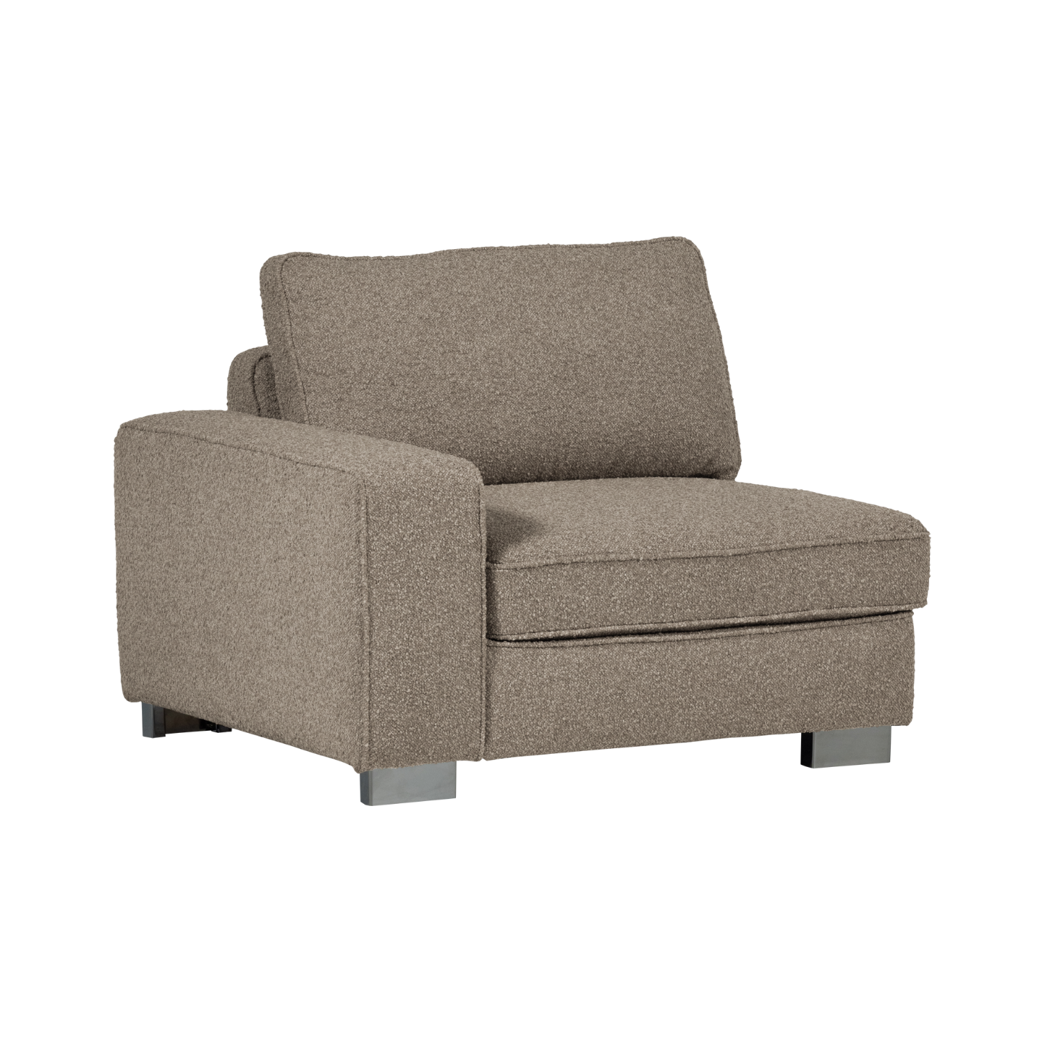 Sofa LAZY - left-side end module beige bouclé