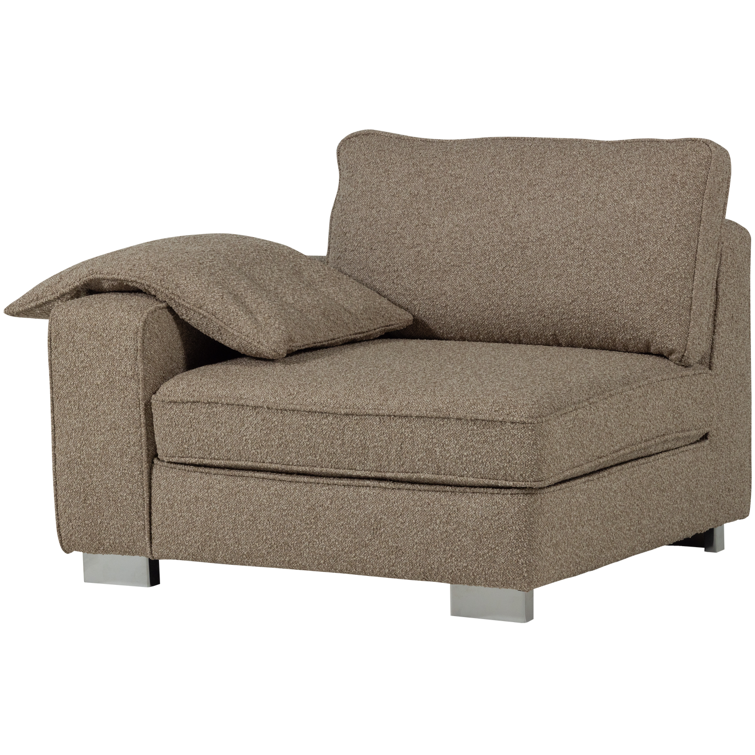 Sofa LAZY - left-side end module beige bouclé