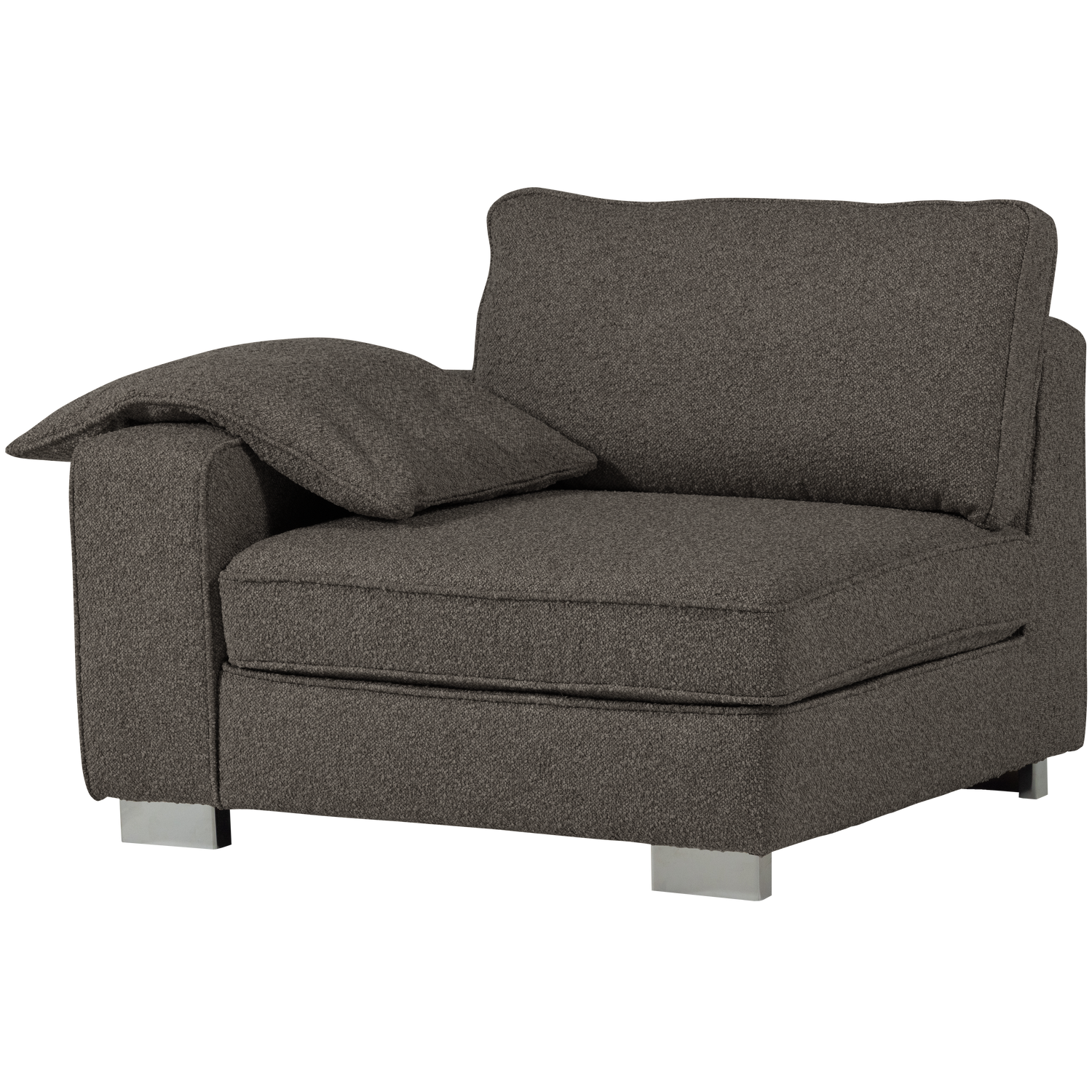 Sofa LAZY - Endmodul links anthrazit Bouclé