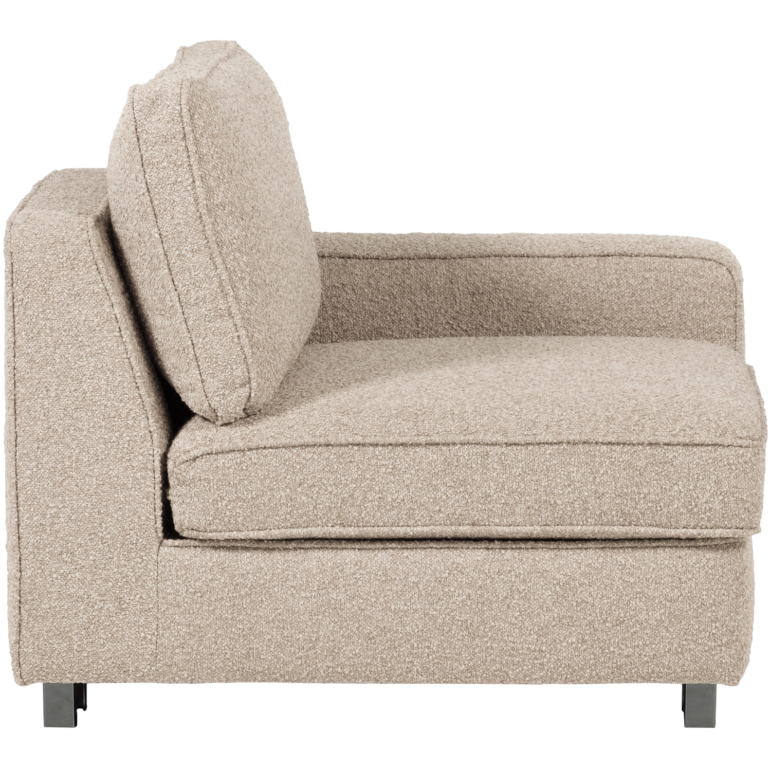 Sofa LAZY - moduł końcowy prawostronny piaskowy bouclé – Woood