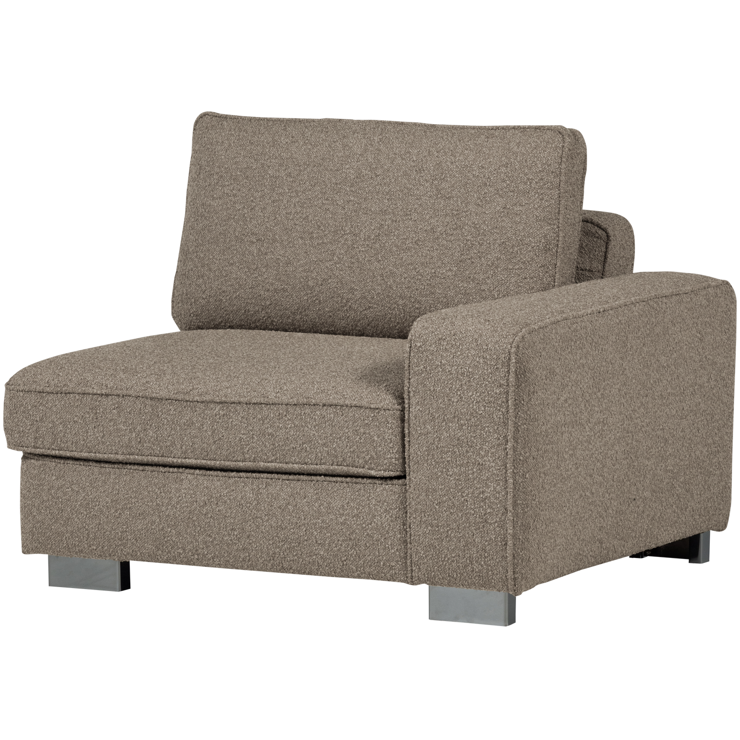 Sofa LAZY - right-side end module beige bouclé