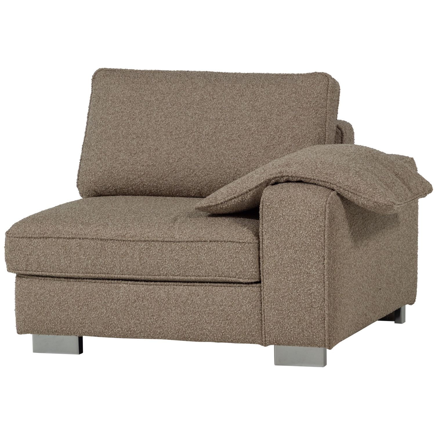 Sofa LAZY - right-side end module beige bouclé