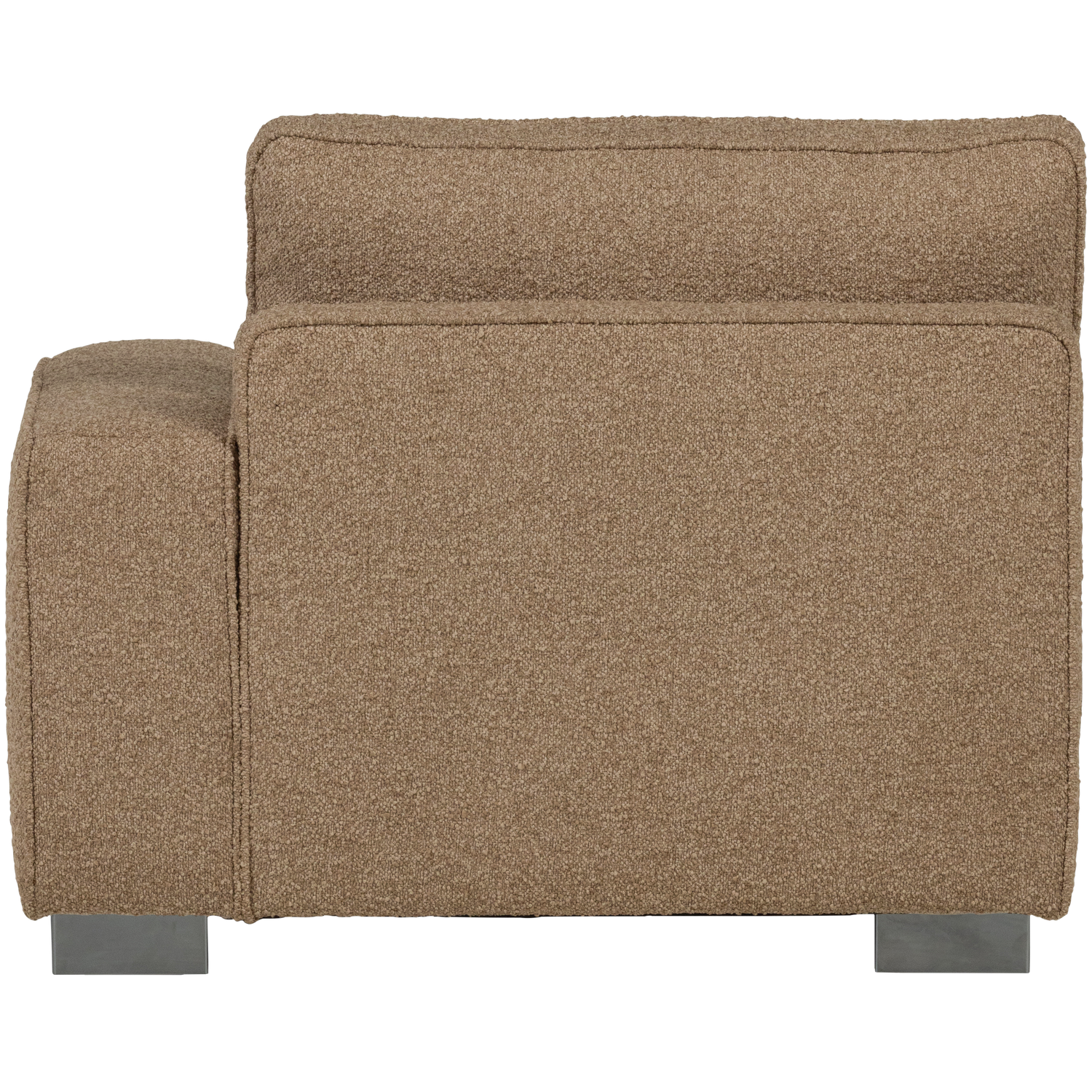 Sofa LAZY - moduł końcowy prawostronny brązowy bouclé – Woood