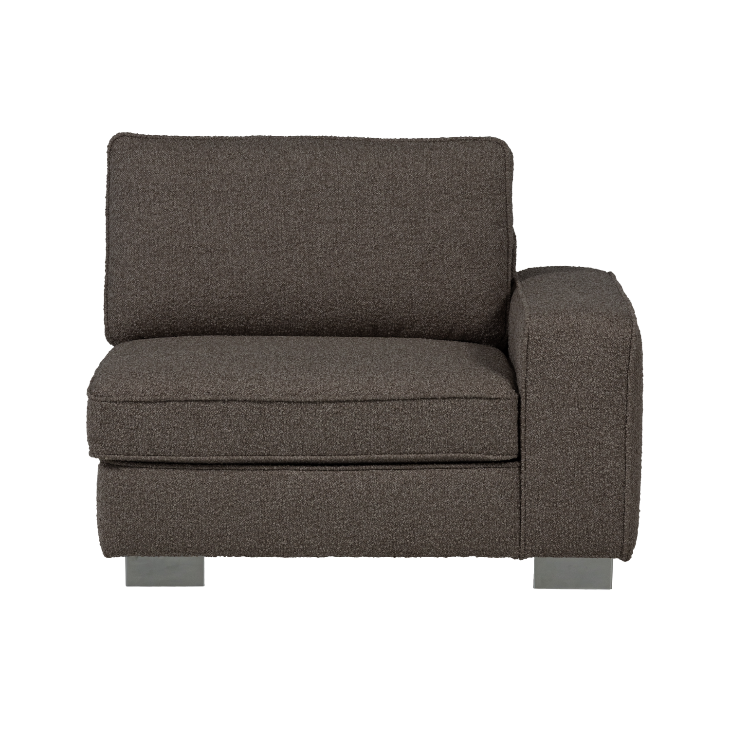 Sofa LAZY - right-side end module in anthracite bouclé