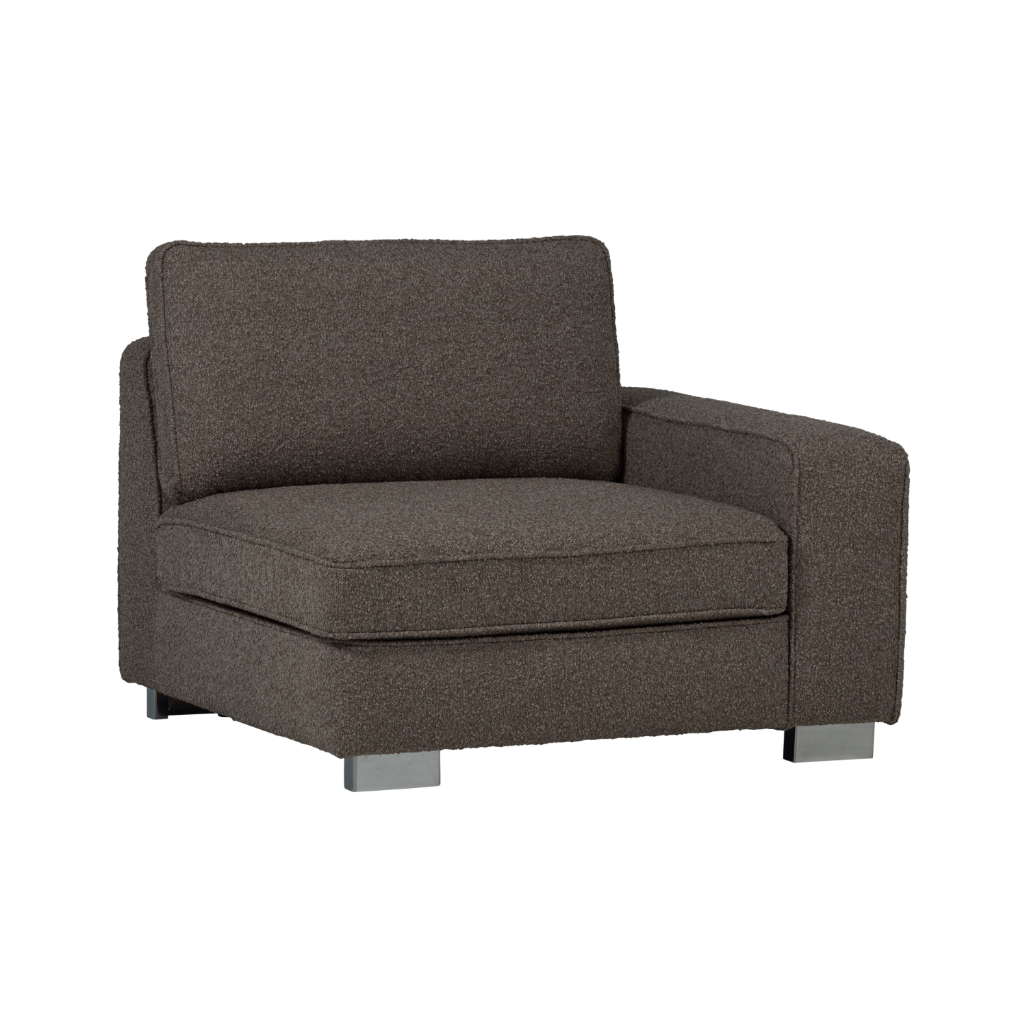 Sofa LAZY - right-side end module in anthracite bouclé