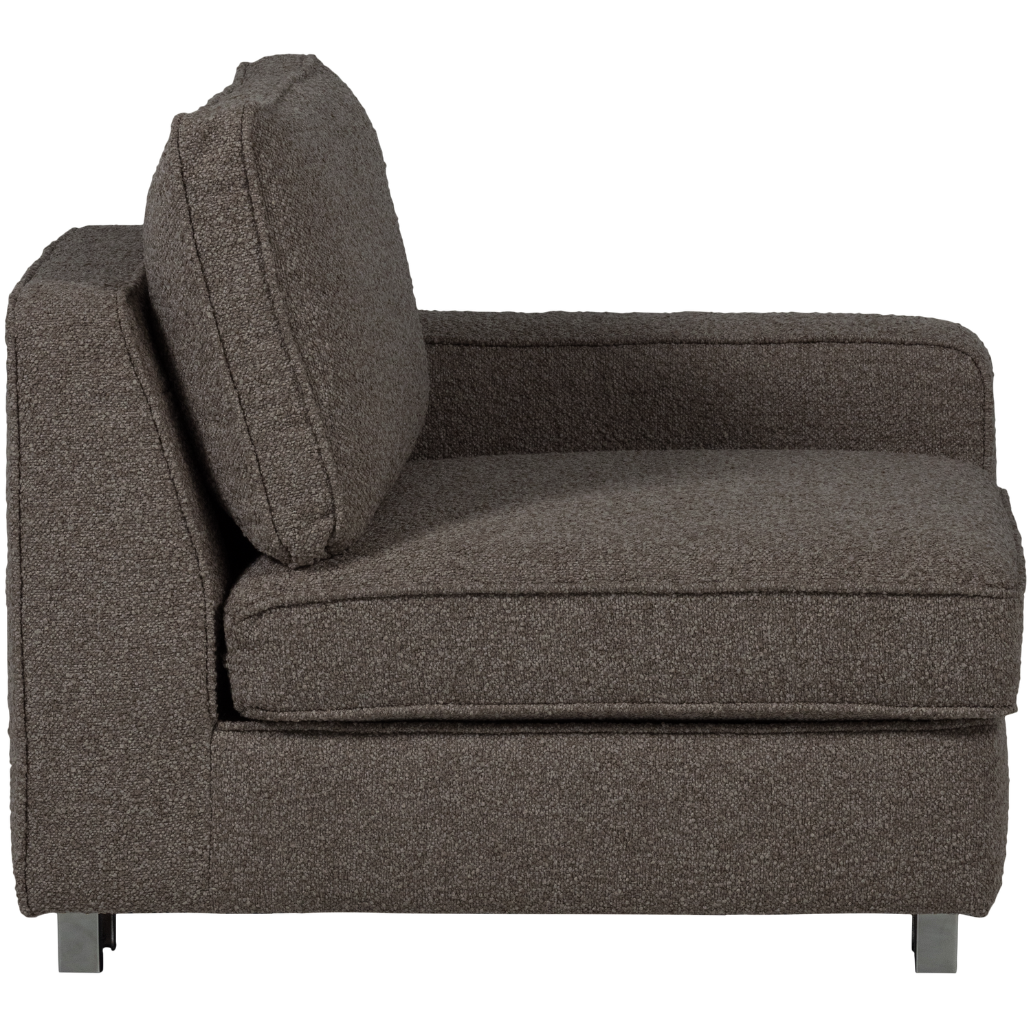 Sofa LAZY - right-side end module in anthracite bouclé