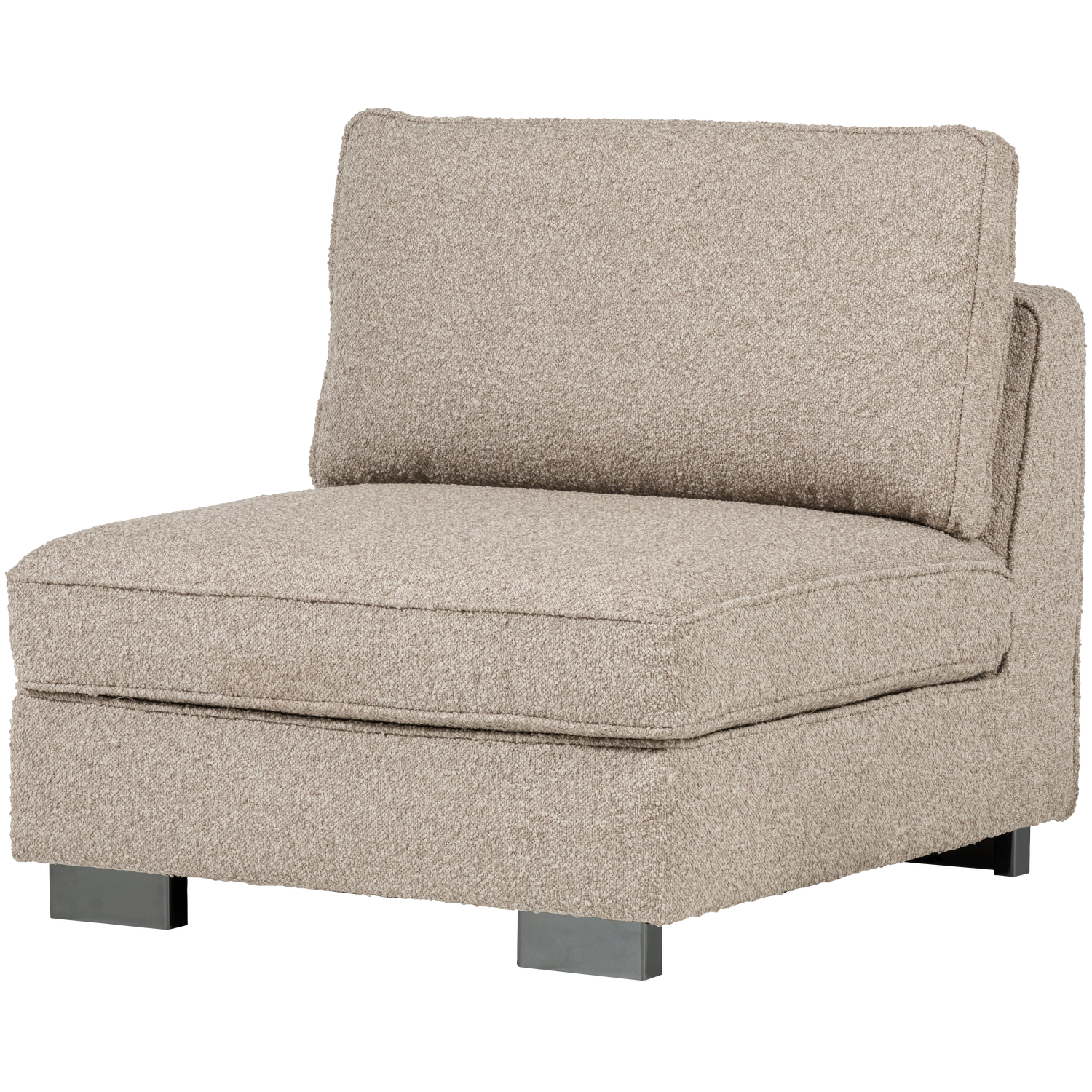 Fotel / moduł LAZY piaskowy bouclé