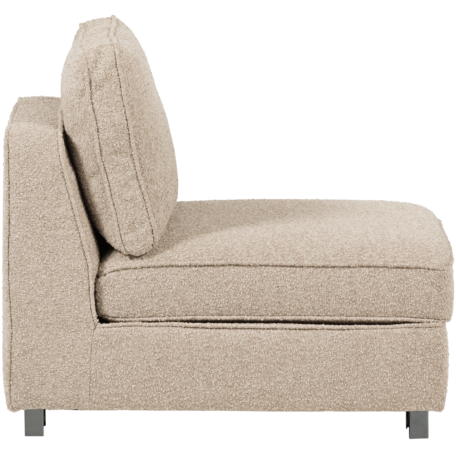 Fotel / moduł LAZY piaskowy bouclé