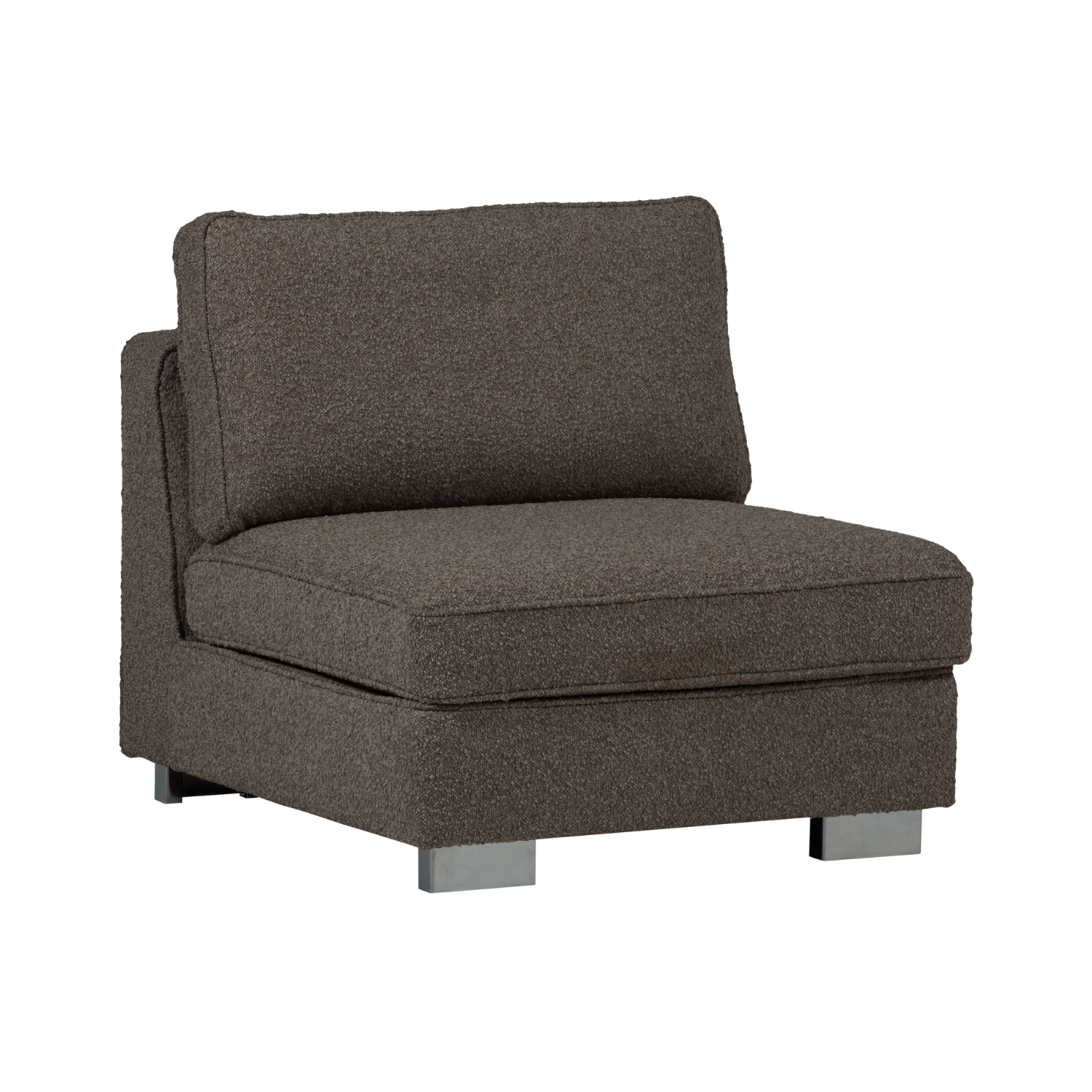 Fotel / moduł LAZY antracytowy bouclé