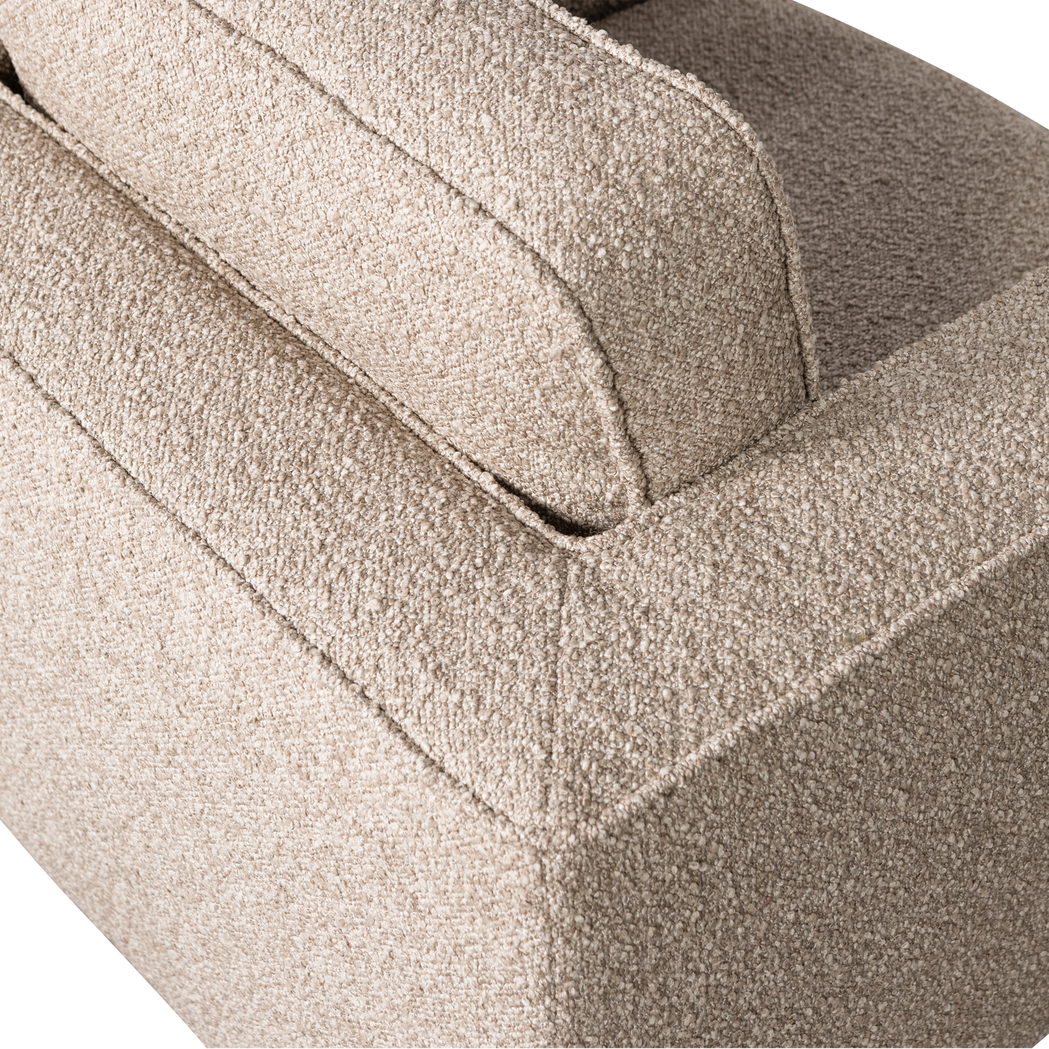 Fotel obrotowy LAZY piaskowy bouclé