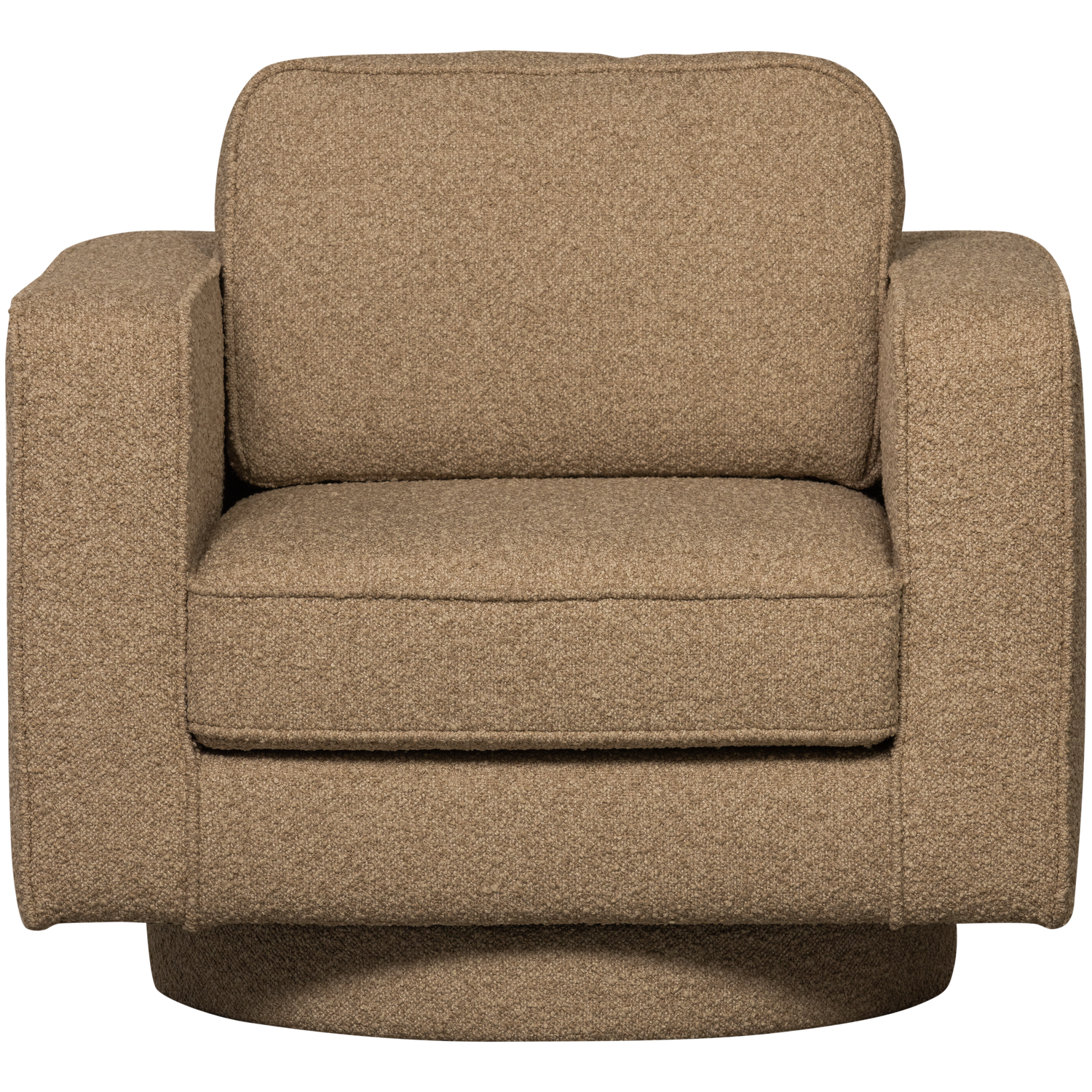 Fotel obrotowy LAZY brązowy bouclé