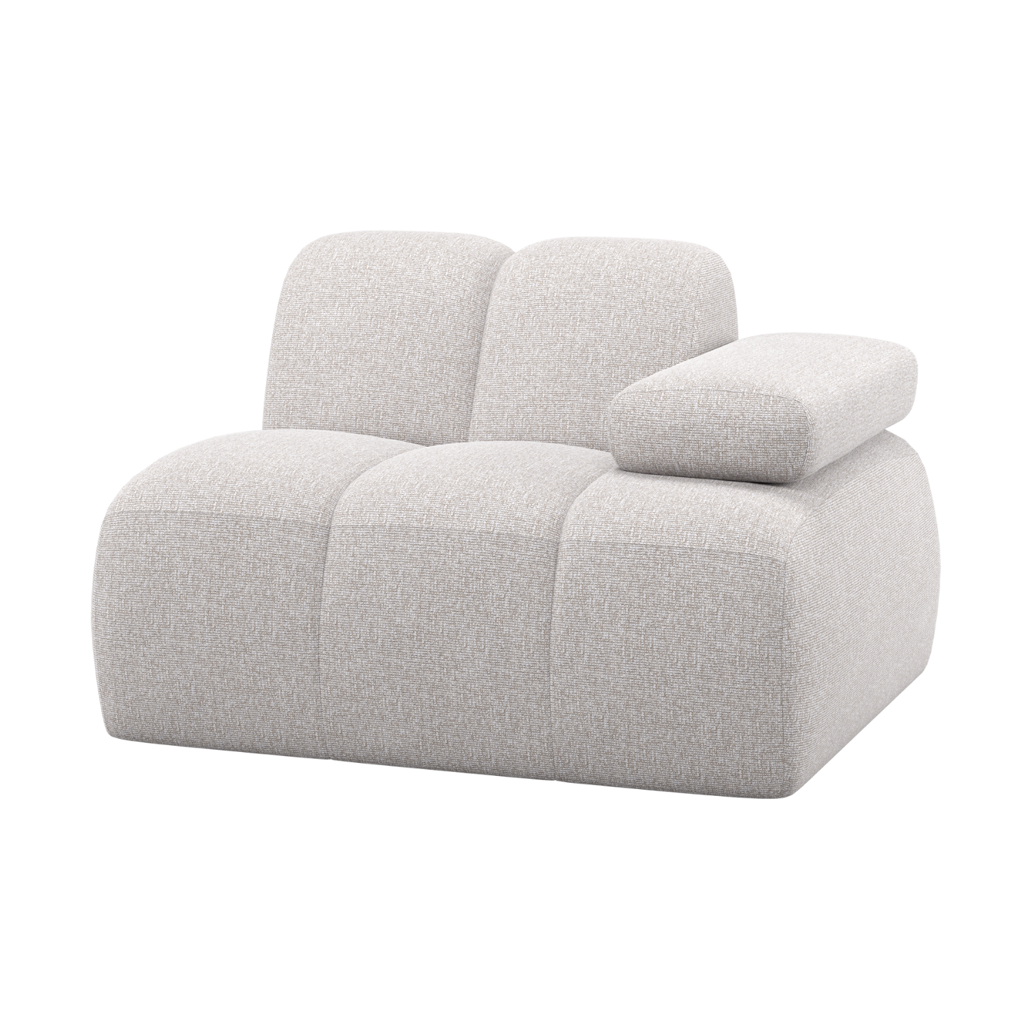 MOJO Modular Sofa - Right Element in Ecru Bouclé