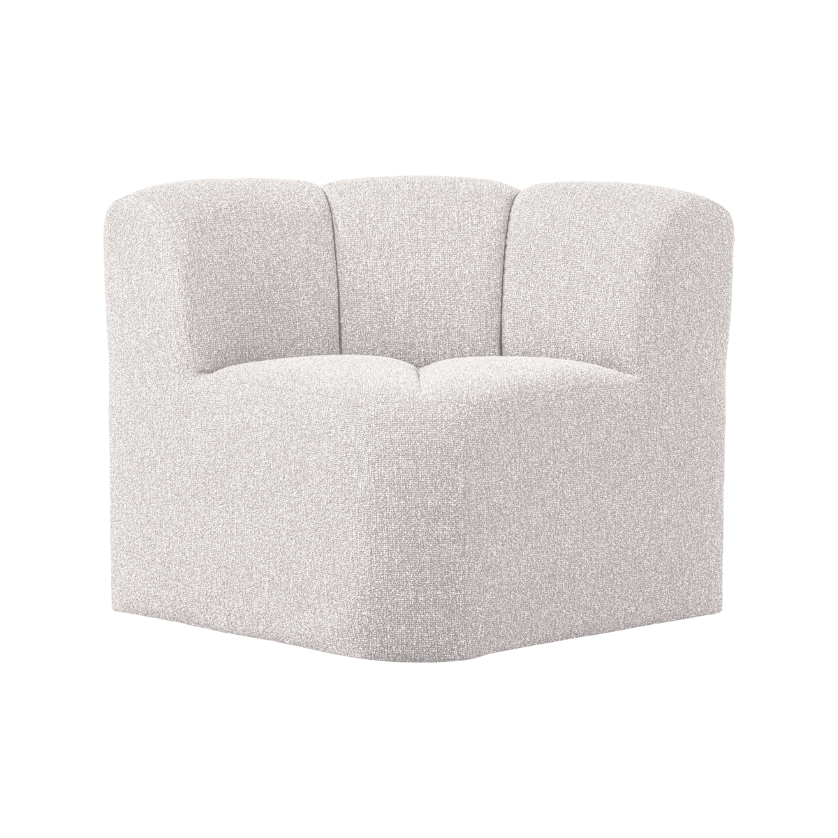 Sofa modułowa MOJO BENCH - element narożny ecru melanż boucle – Woood ...