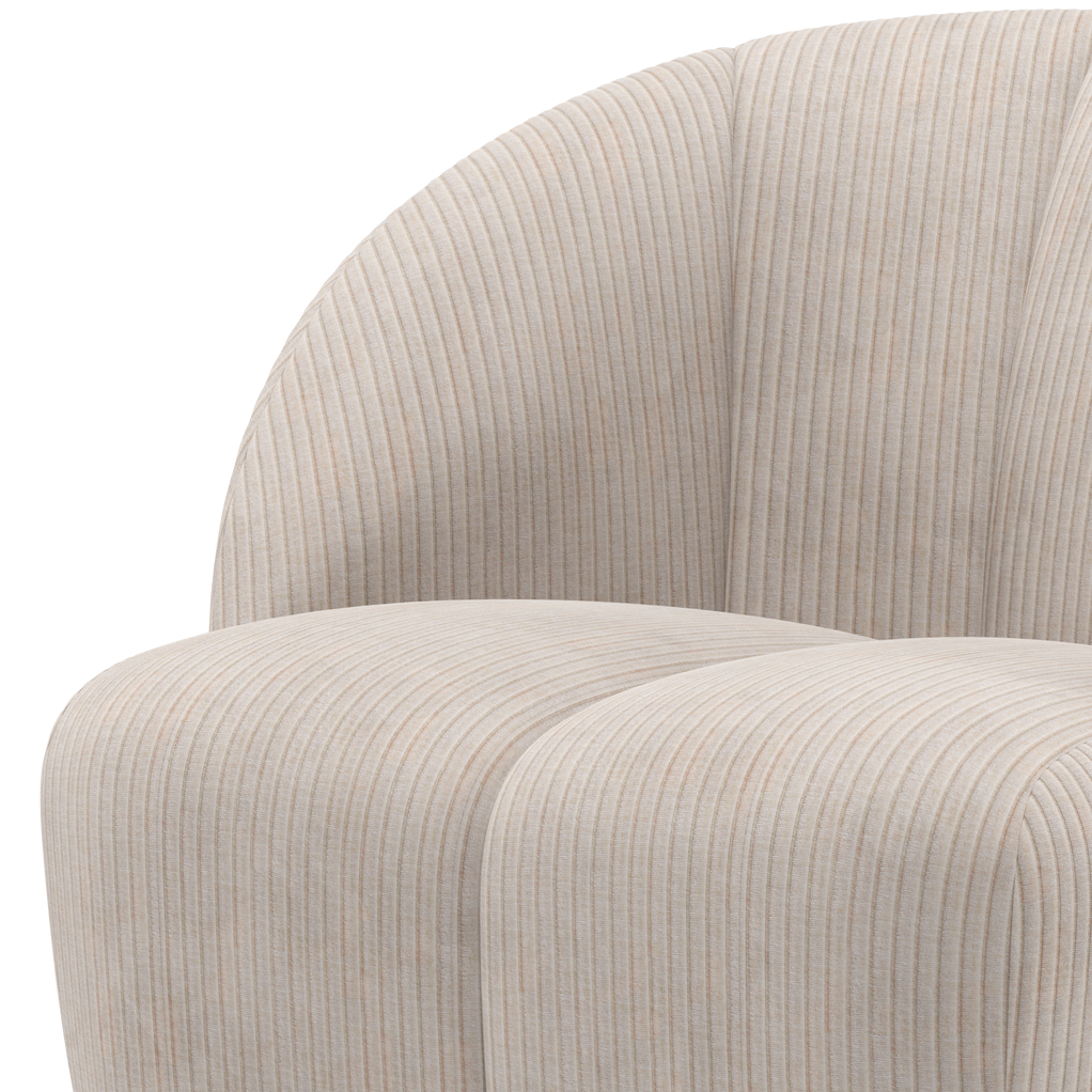 MOJO Ecru Corduroy Swivel Armchair