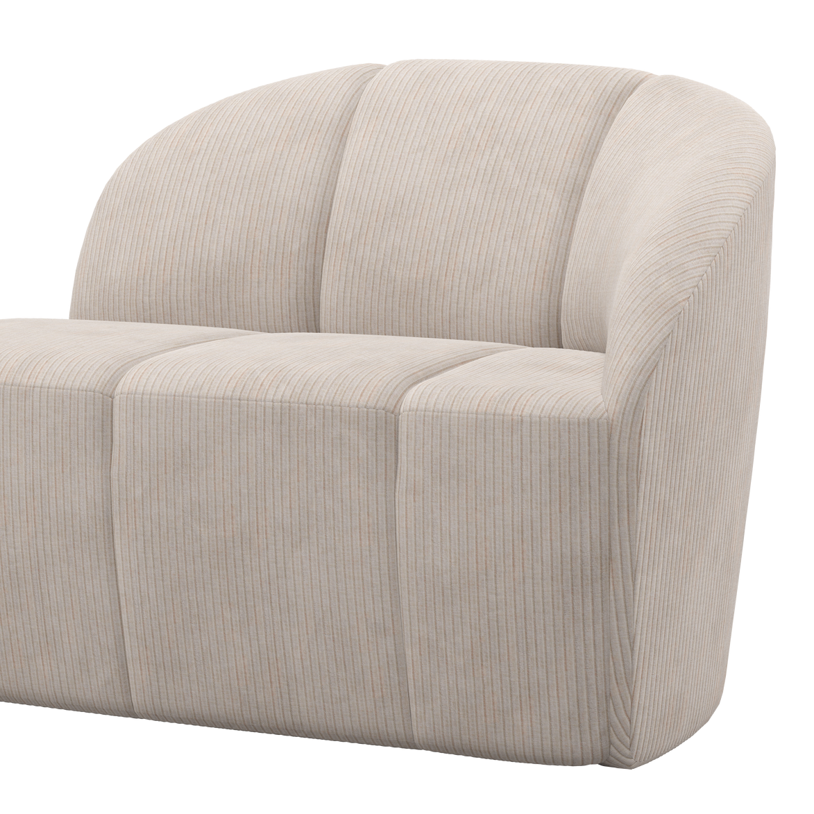 2-Seater Right-Hand Sofa MOJO Ecru Corduroy