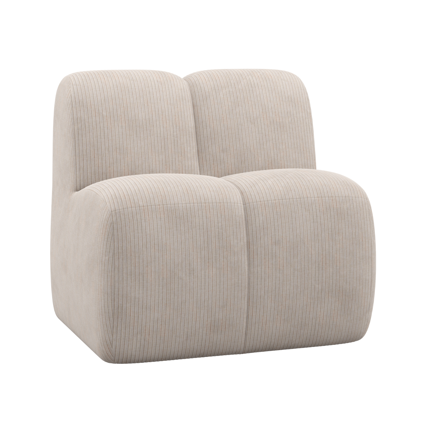 Fotel / moduł MOJO BENCH ecru sztruks