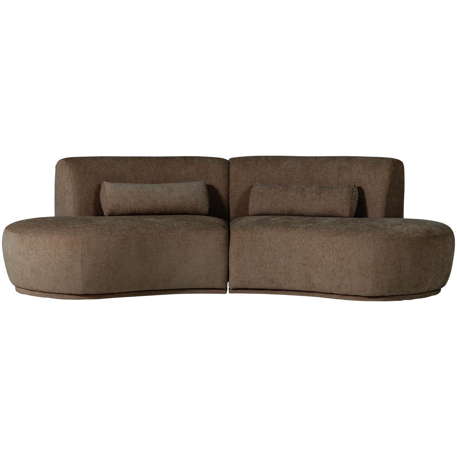 Sofa półokrągła 4-osobowa BATAVIER brązowy