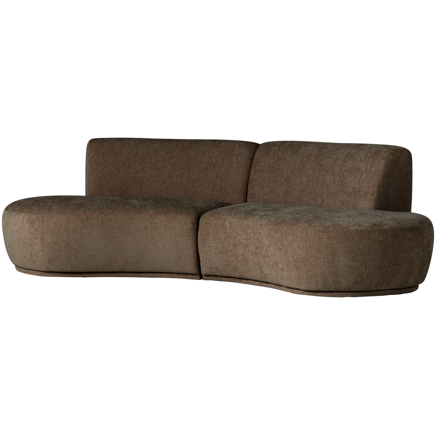 Sofa półokrągła 4-osobowa BATAVIER brązowy