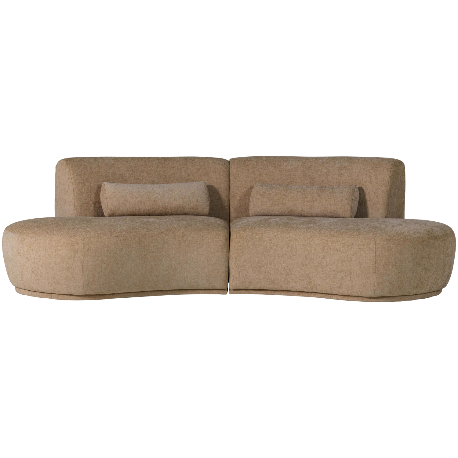 Sofa półokrągła 4-osobowa BATAVIER jasnobrązowy