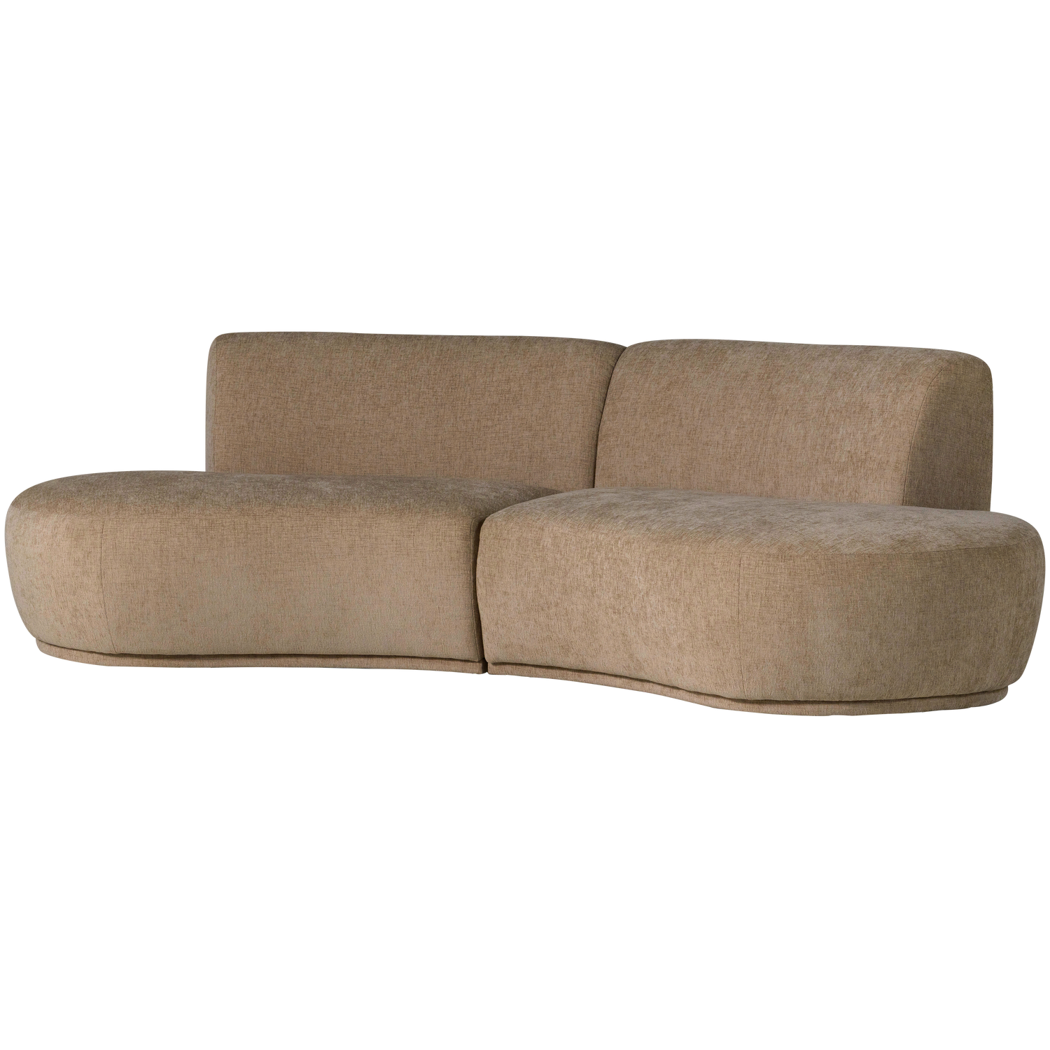 Sofa półokrągła 4-osobowa BATAVIER jasnobrązowy