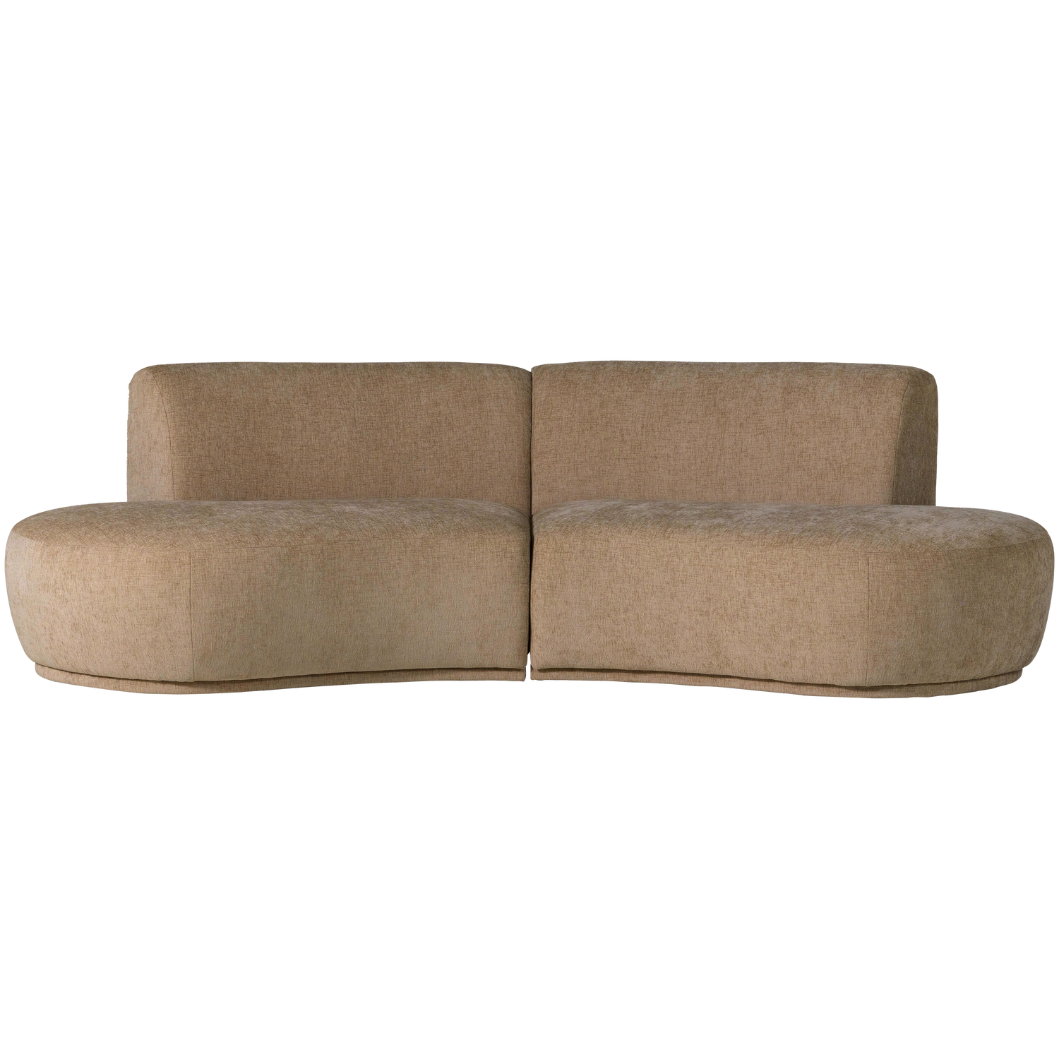 Sofa półokrągła 4-osobowa BATAVIER jasnobrązowy