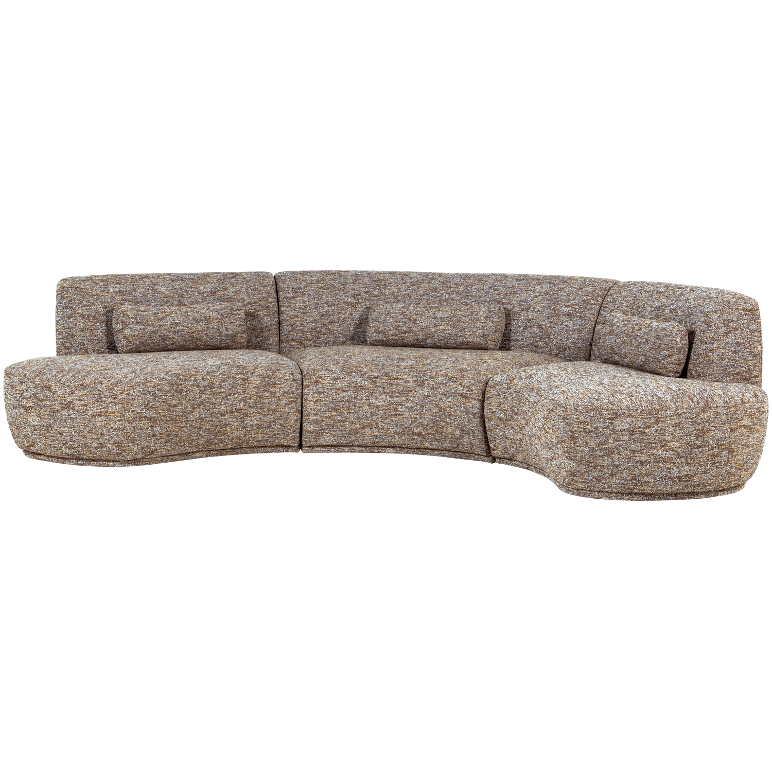 Sofa półokrągła 6-osobowa BATAVIER jasnobrązowy melanż