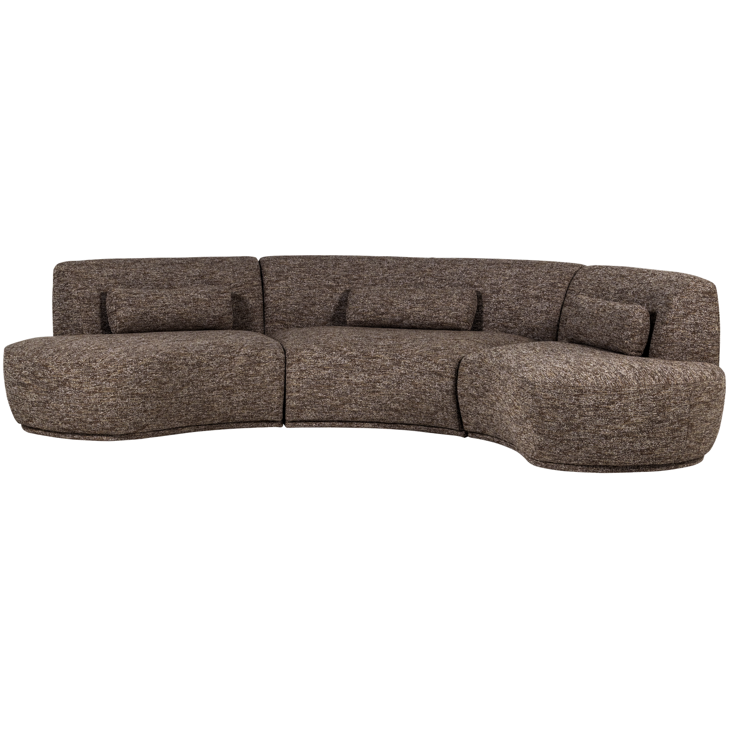 Sofa półokrągła 6-osobowa BATAVIER brązowy melanż