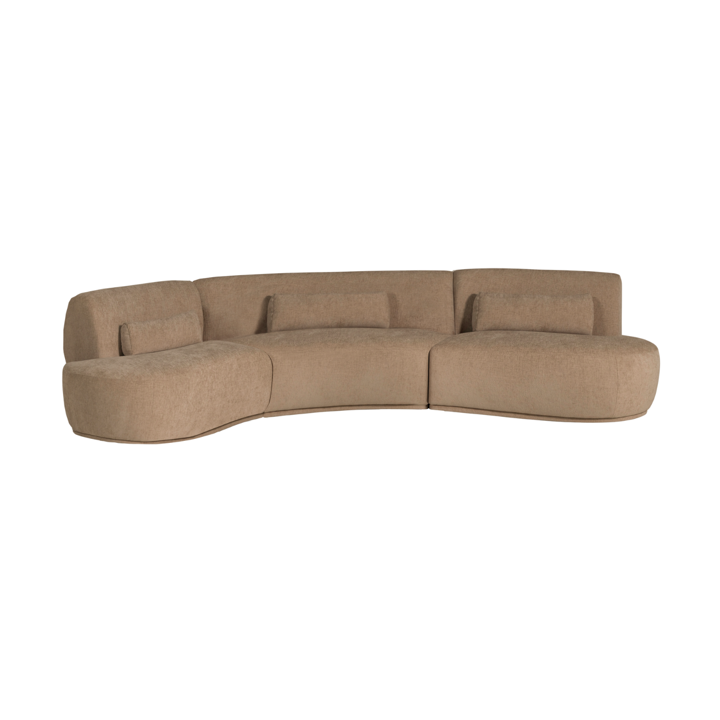 Sofa półokrągła 6-osobowa BATAVIER jasnobrązowy