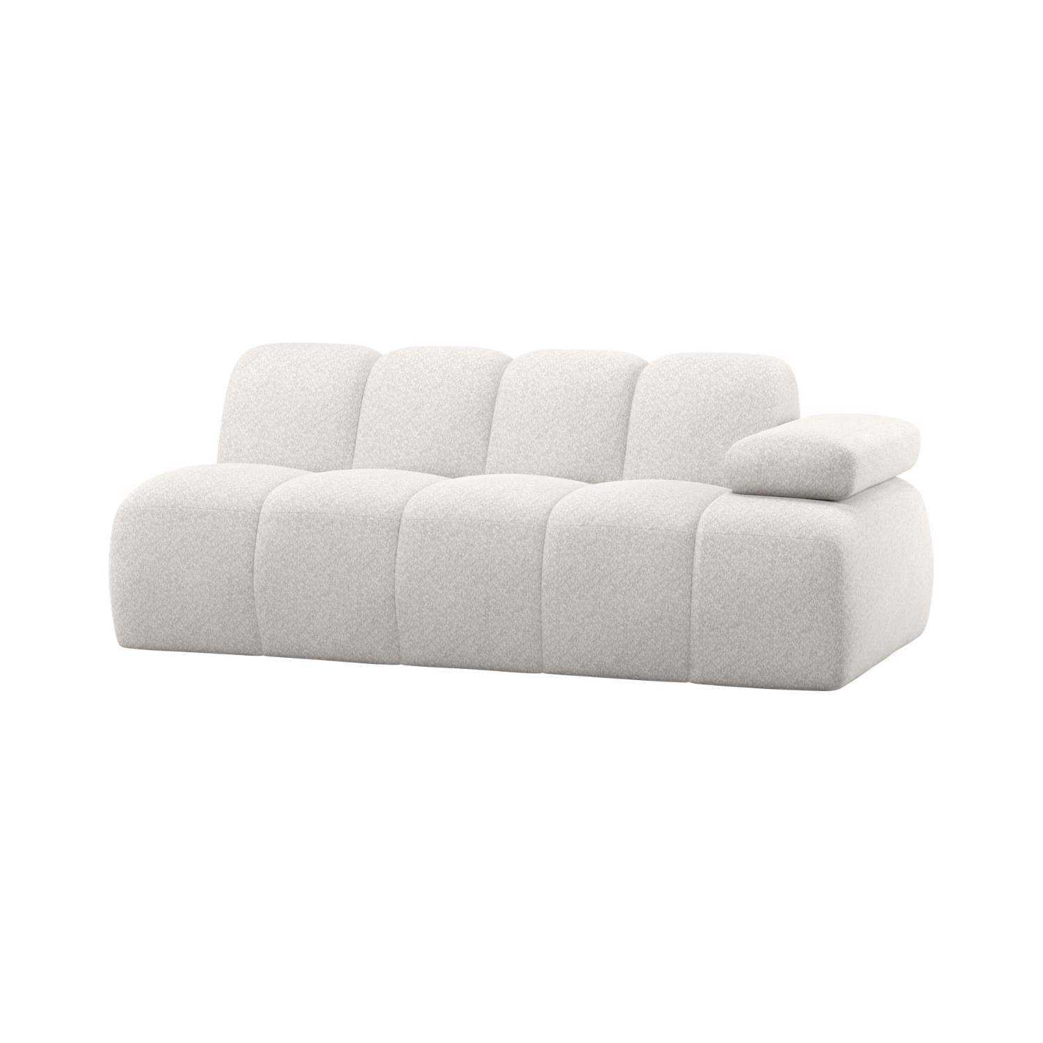 MOJO Modular Sofa - Right-Hand Two-Seater in Ecru Lambswool