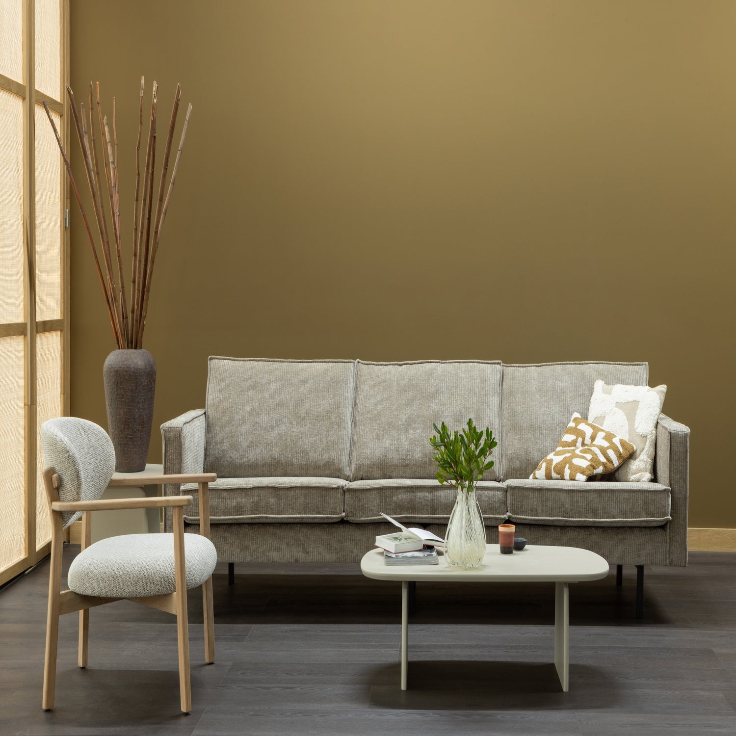 Sofa 3-osobowa RODEO ecru sztruks